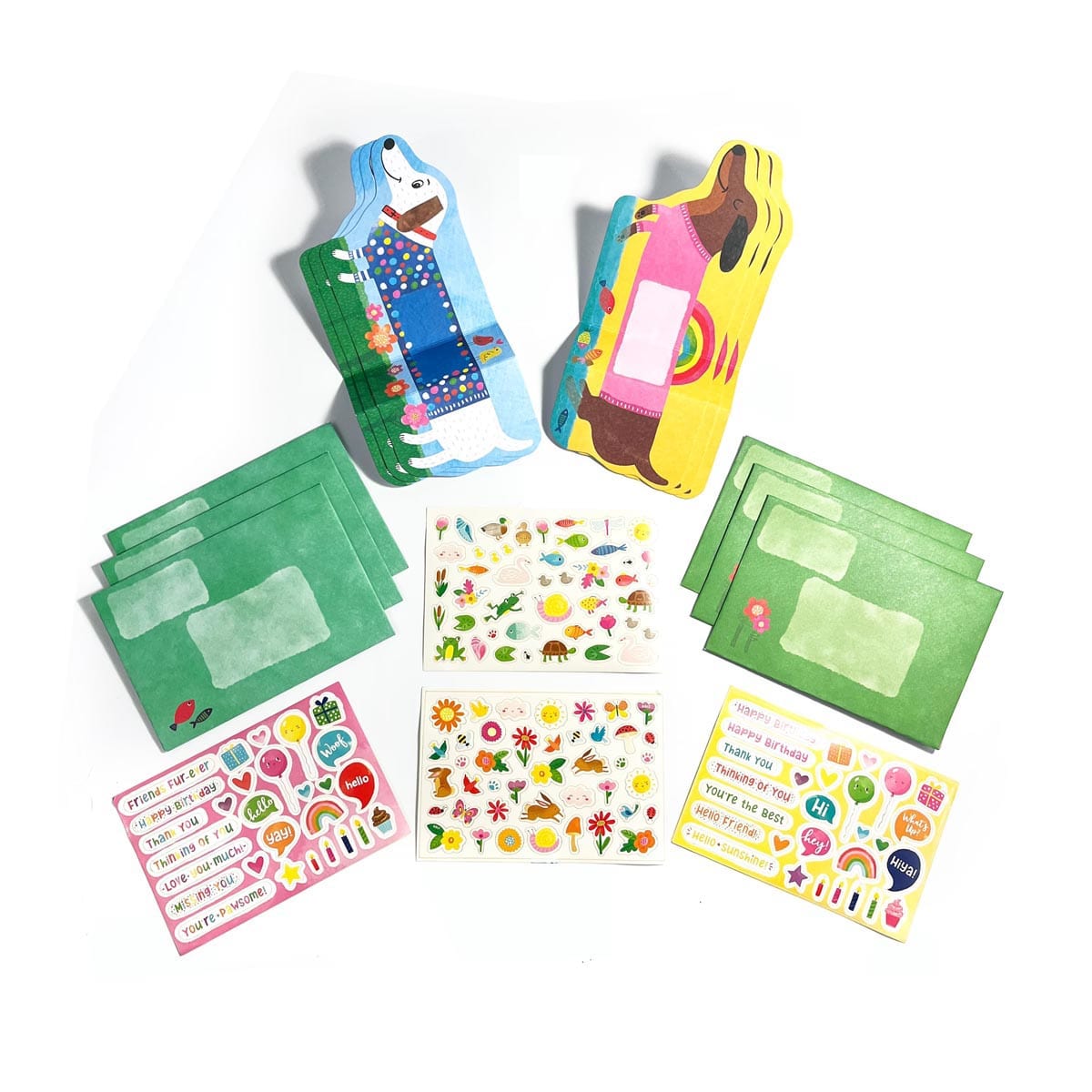Tiny Tada! Note Cards & Sticker Set Playful Pups