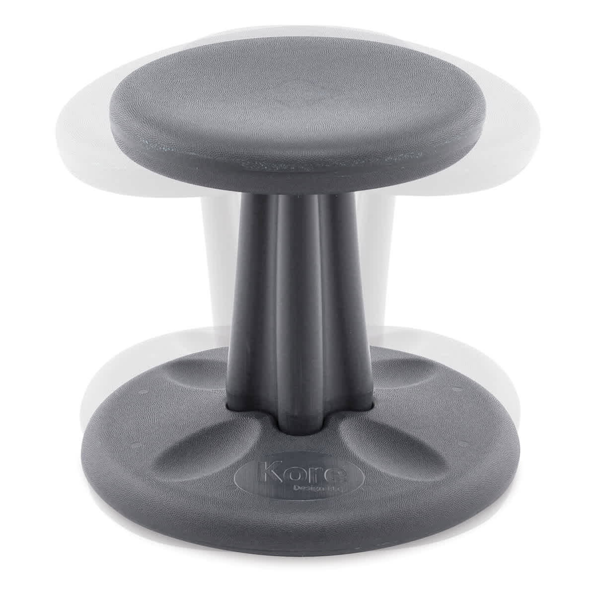 Kore Design Preschool Wobble Chair - Grey, 12", Shown in motion.