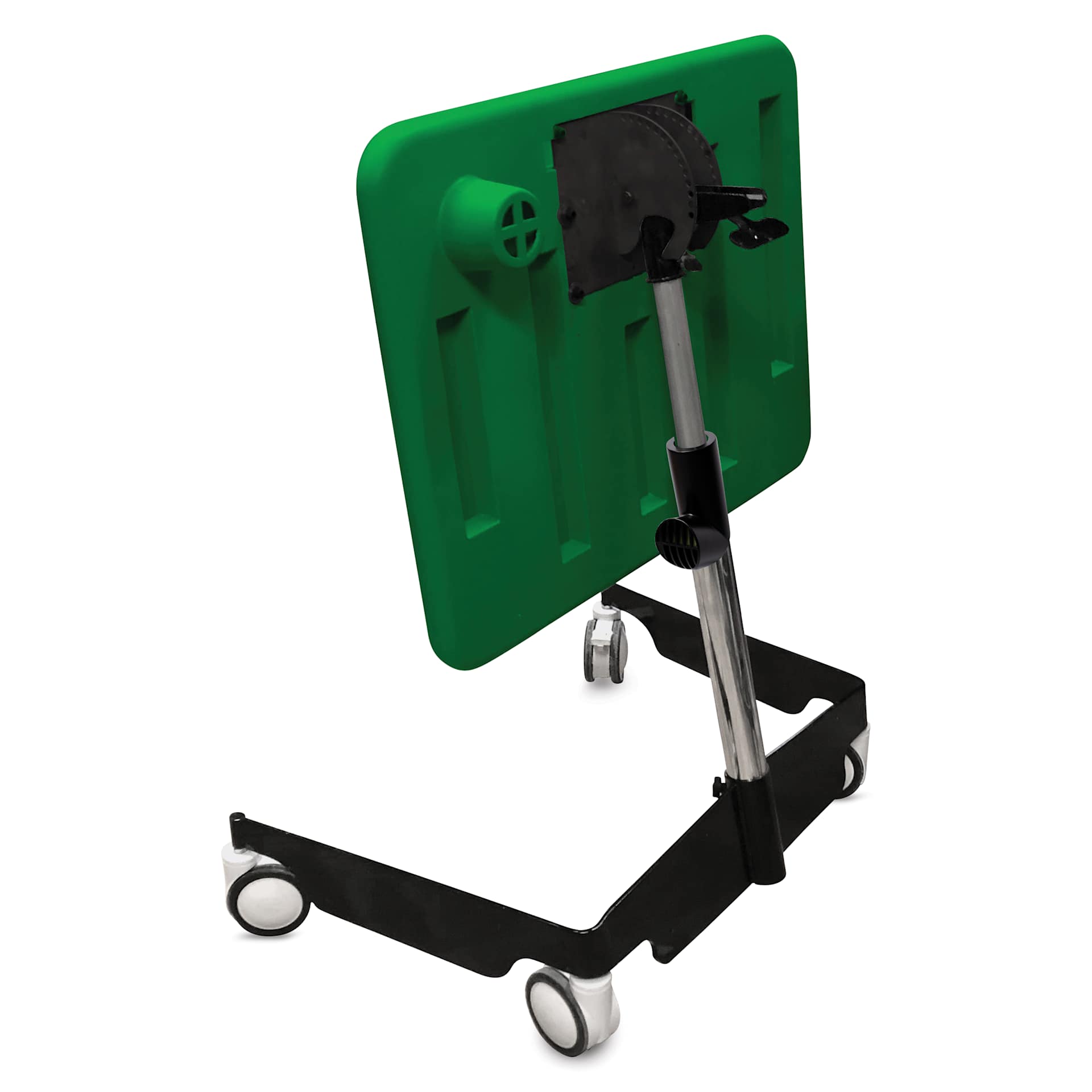 Kore Design Kids Sit-Stand Mobile Student Desk - Green folded for storage