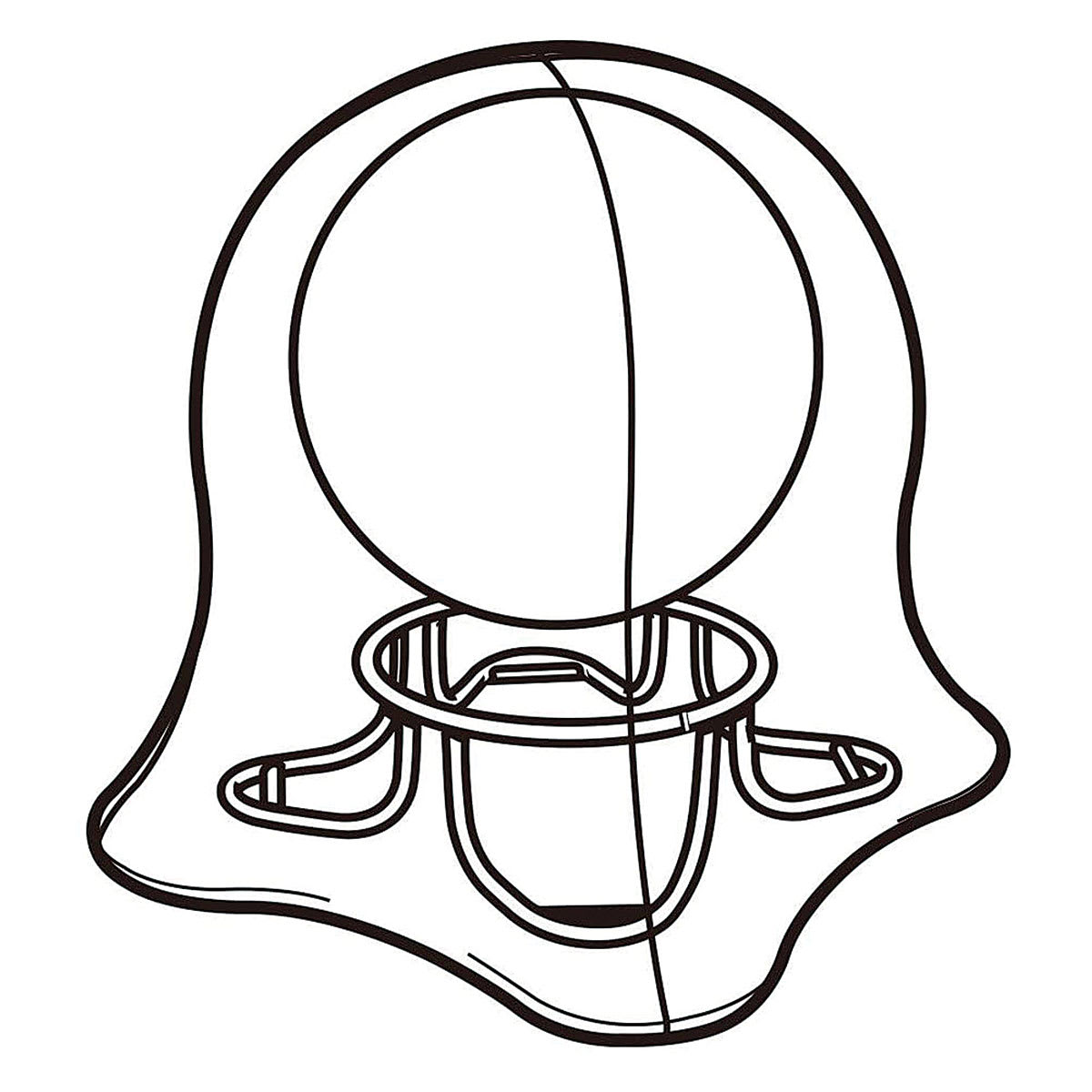 Time Concept Jellyfish Balance Ball Chair (Diagram)