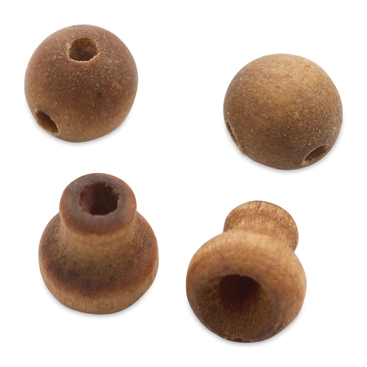 John Bead Aromatic Wooden Guru Beads - Sandalwood, 6 mm, Pkg of 2