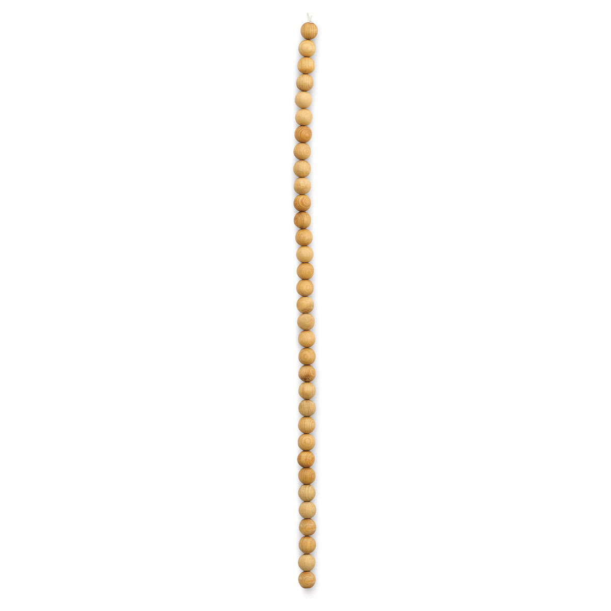 John Bead Aromatic Wooden Beads - 8" strand of 6 mm Cedar Beads
