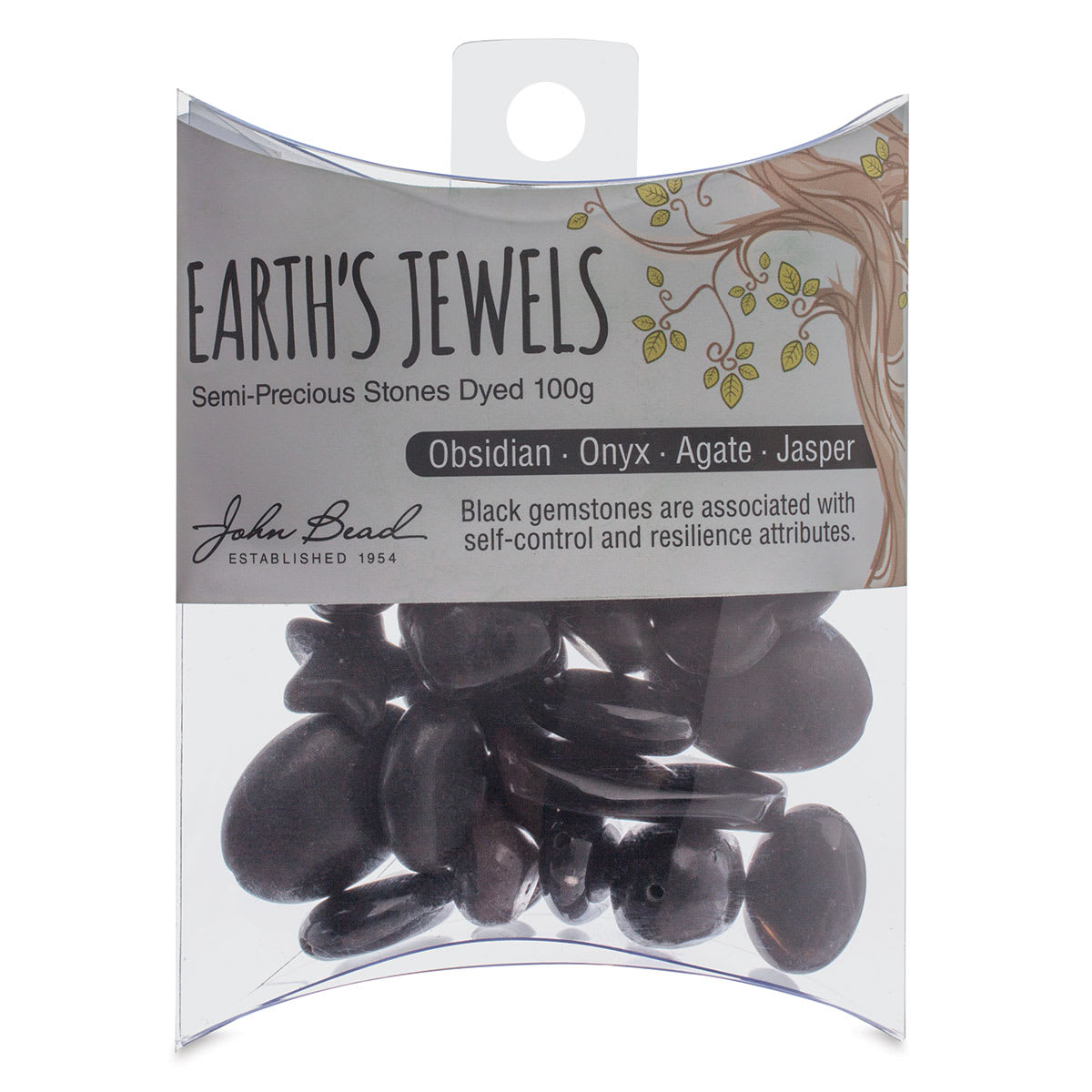 John Bead Earth's Jewels - Front view of package of Onyx type Beads