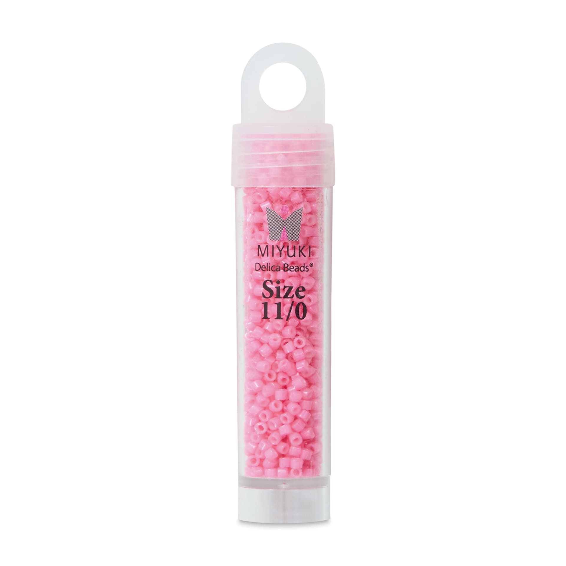 John Bead Miyuki Delica Glass Beads - Pink Carnation, Glossy, 11/0, 5.2 g