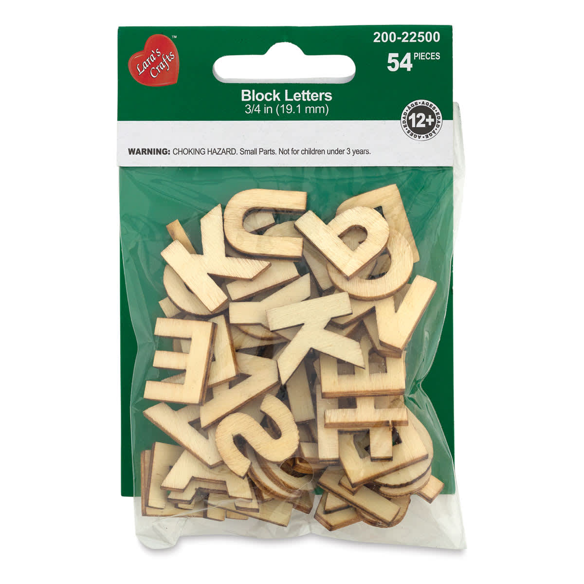 Wood Letters -Block Letters - 3/4"