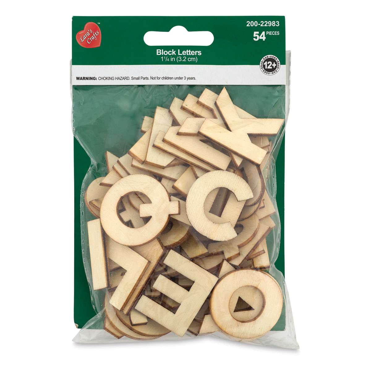 Wood Letters - Block Letters, 1-1/4"