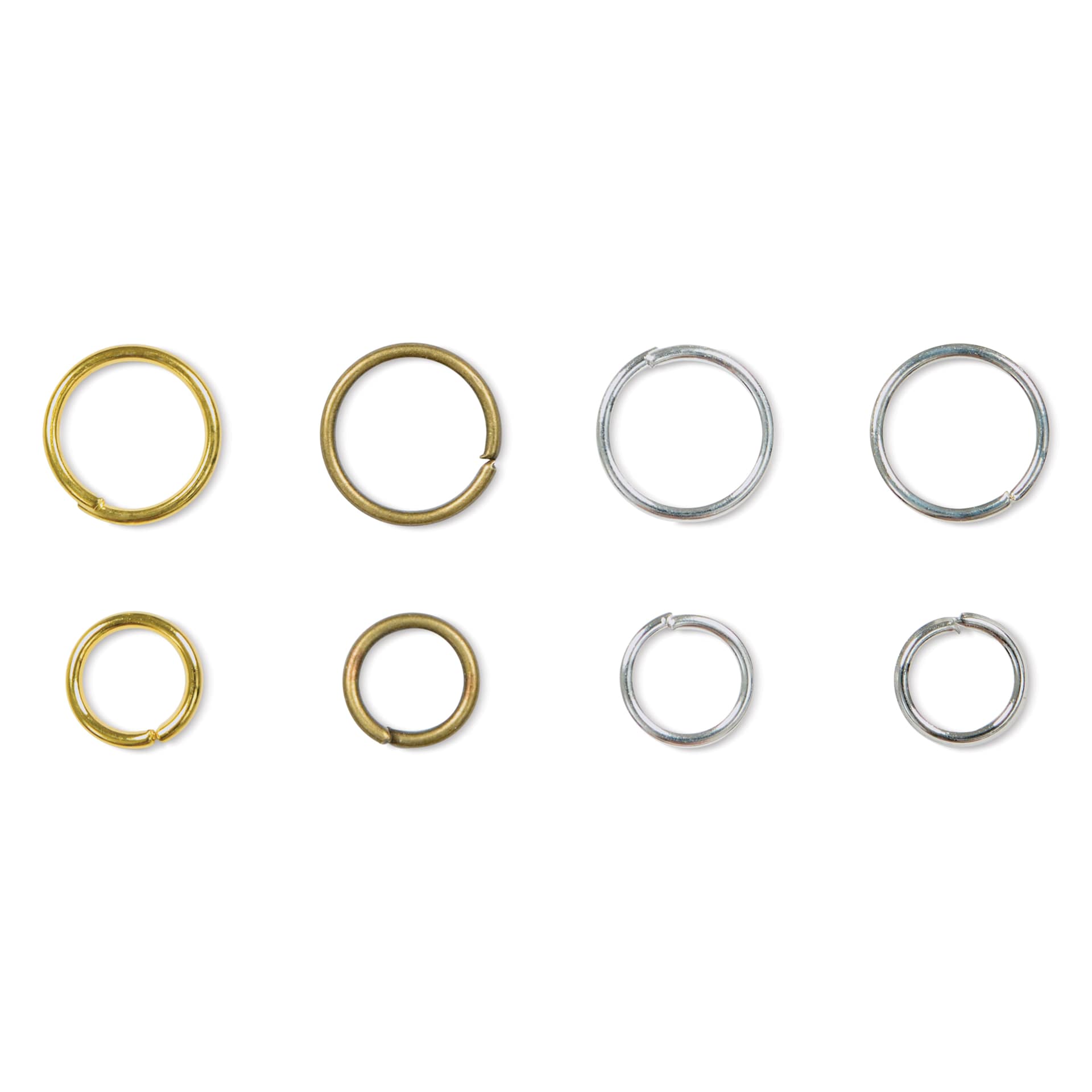 John Bead Jewelry Finding Set - Jump Rings, Assorted Colors, Package of 1200 - one of each