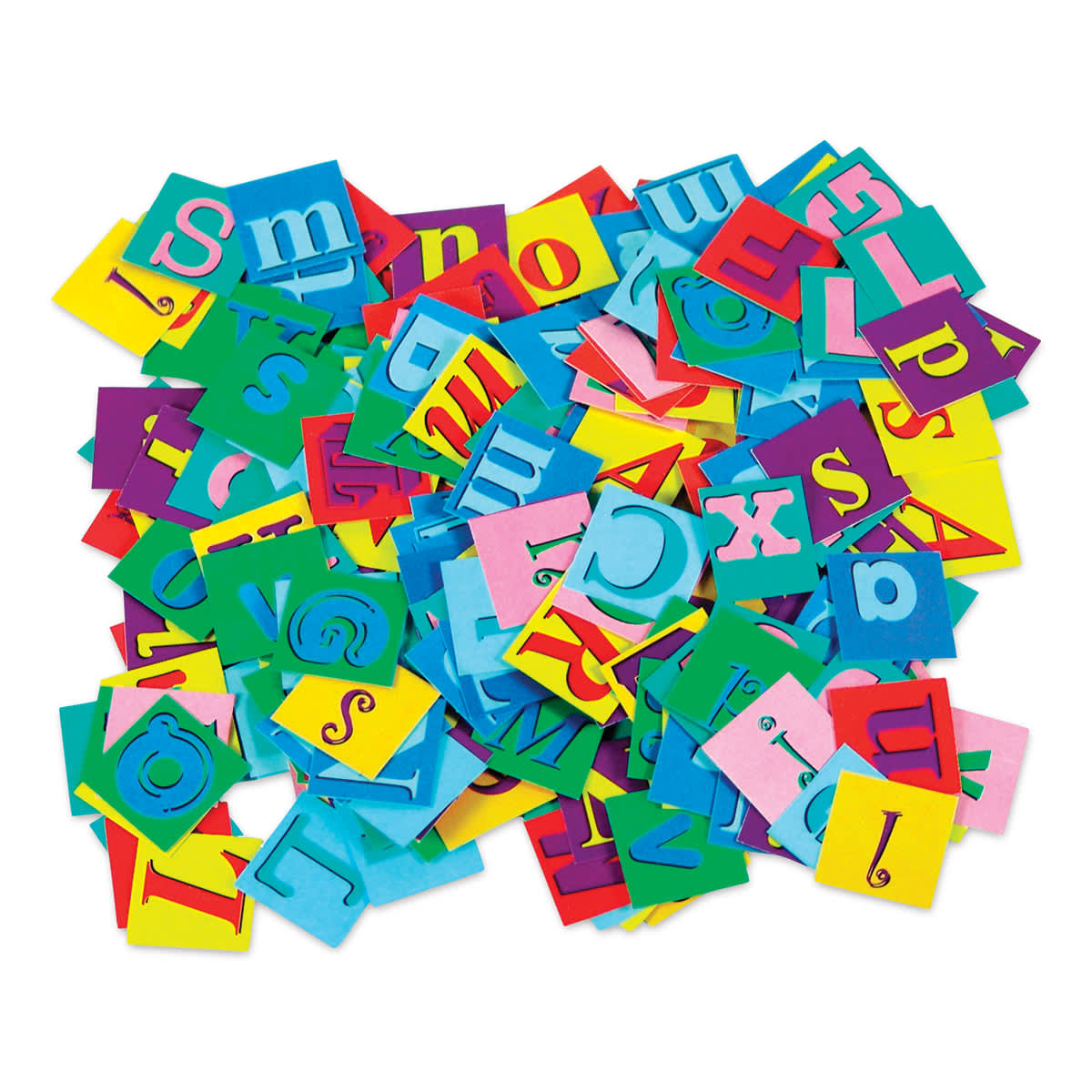 Roylco Alphabet Pasting Pieces - Pile of loose multicolored Letters