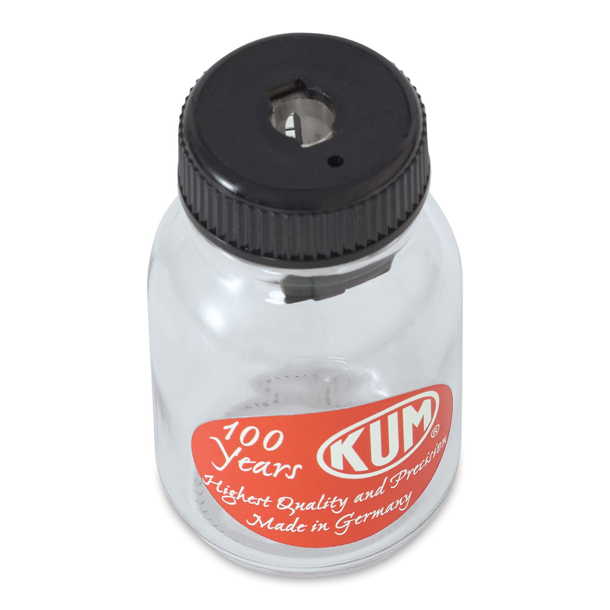 Kum Glass Pencil Sharpener - Top view of Jar
