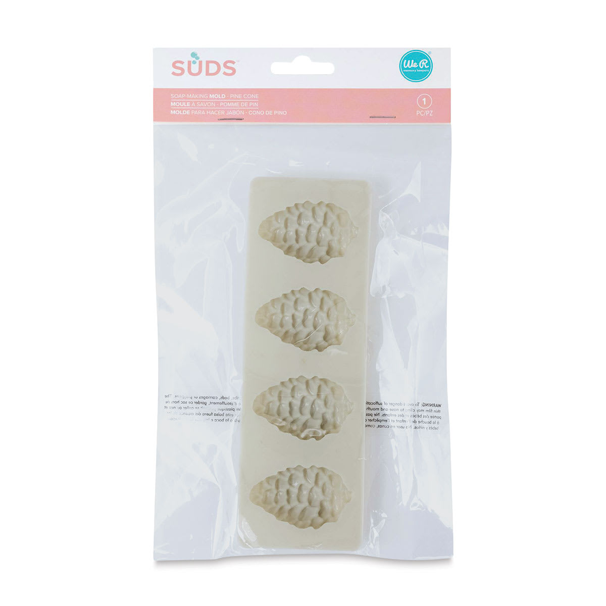 We R Memory Keepers Suds Soap Making Molds - Pinecones in packaging