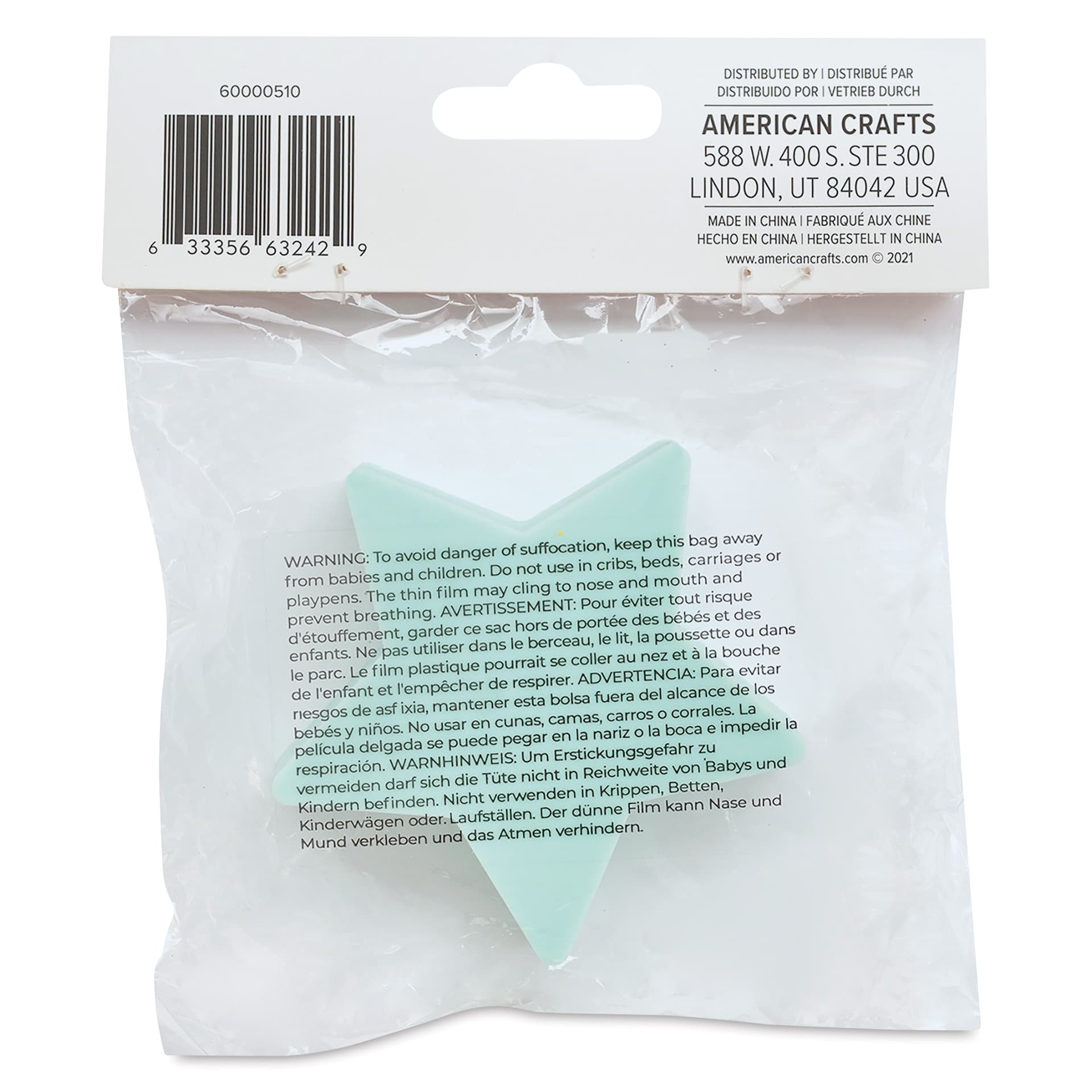We R Memory Keepers Suds Soap Making Mold - Star back of packaging