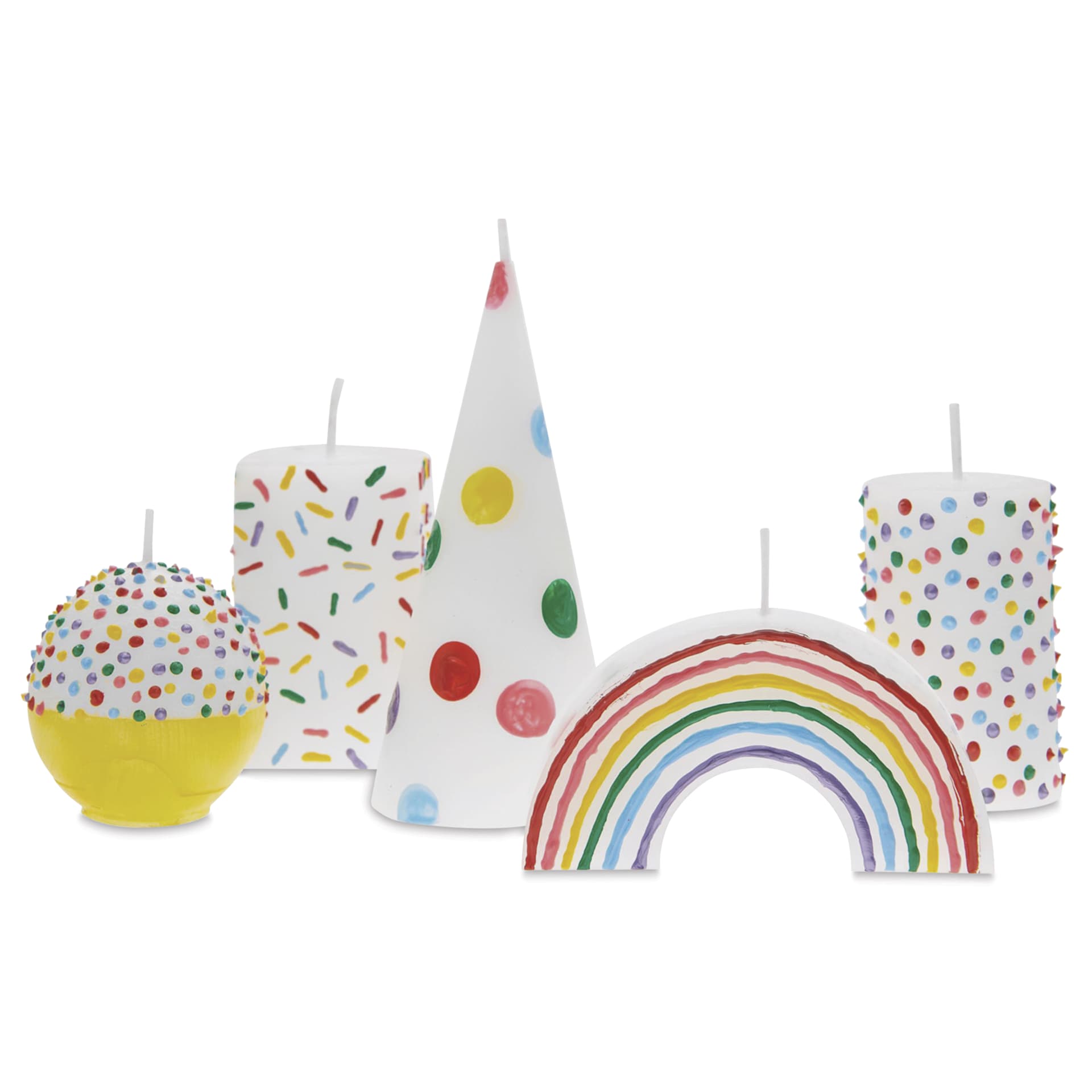 Rico Design Candle Liner Paints - finished examples