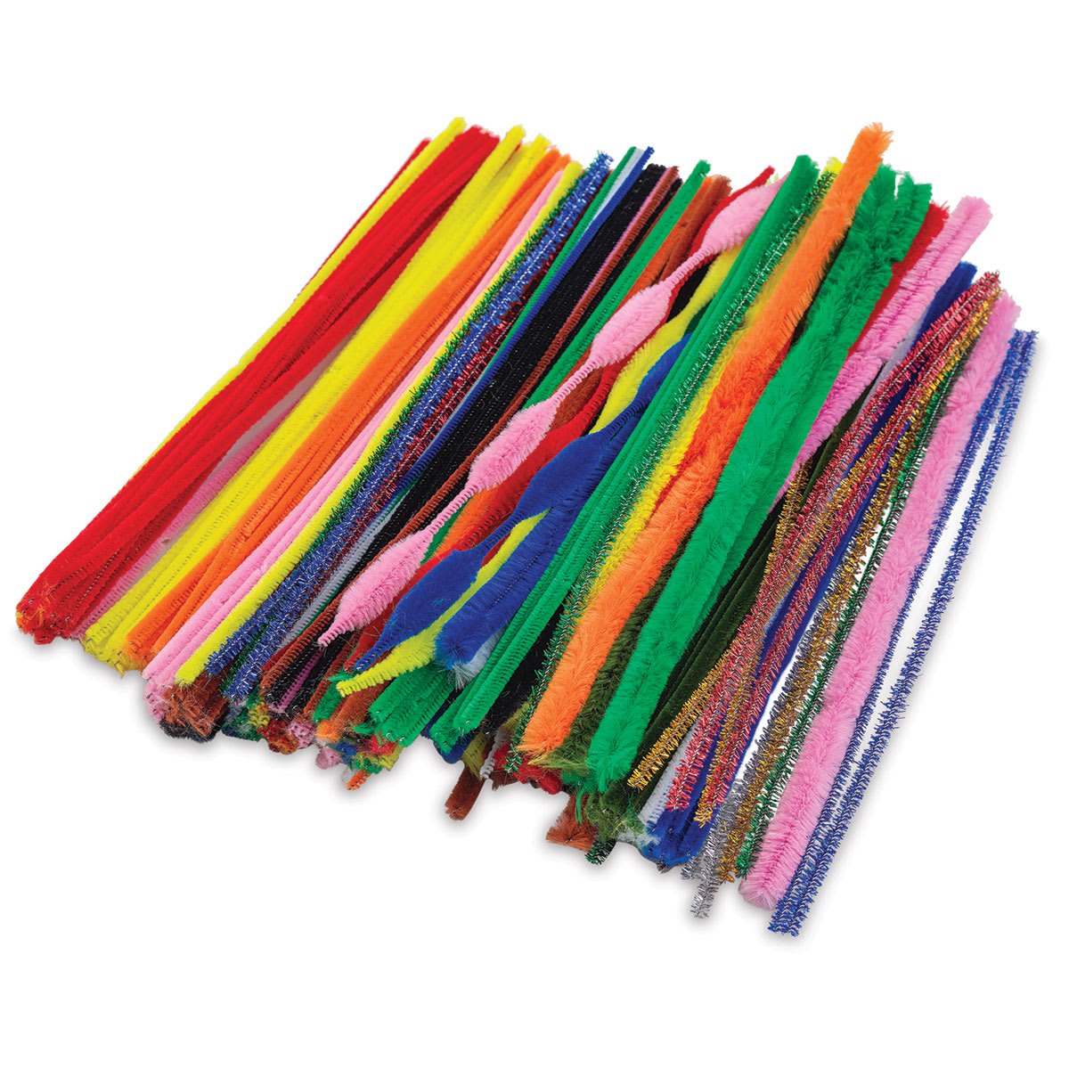PA Essentials Chenille Stem Super Pack - 12", Assorted Colors, Package of 250, Side View