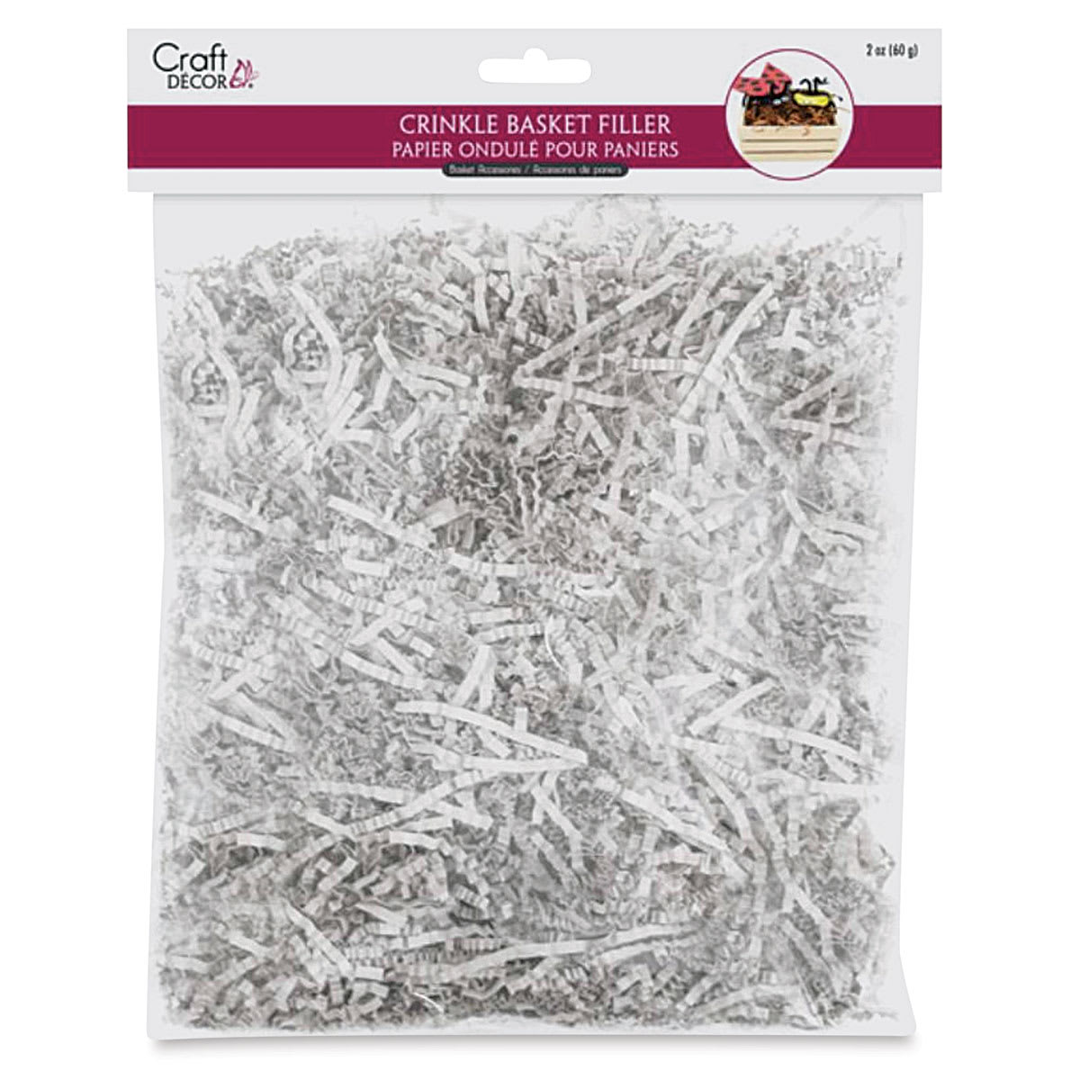 Craft Decor Crinkle Filler - White, 2 oz (In packaging)