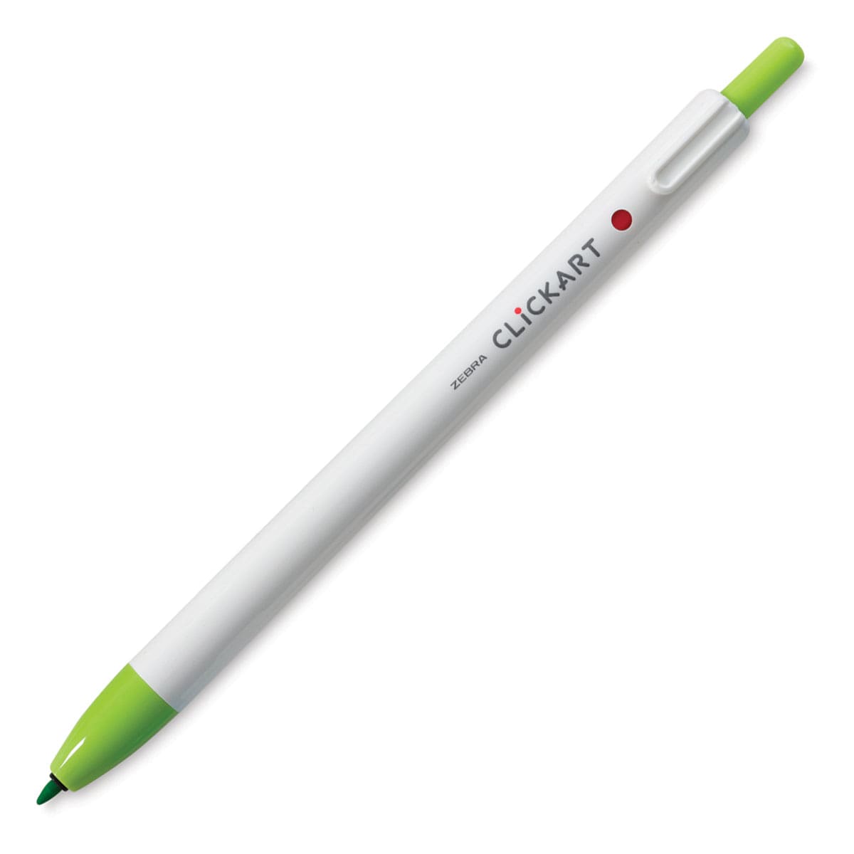 Zebra ClickArt Retractable Marker - Light Green