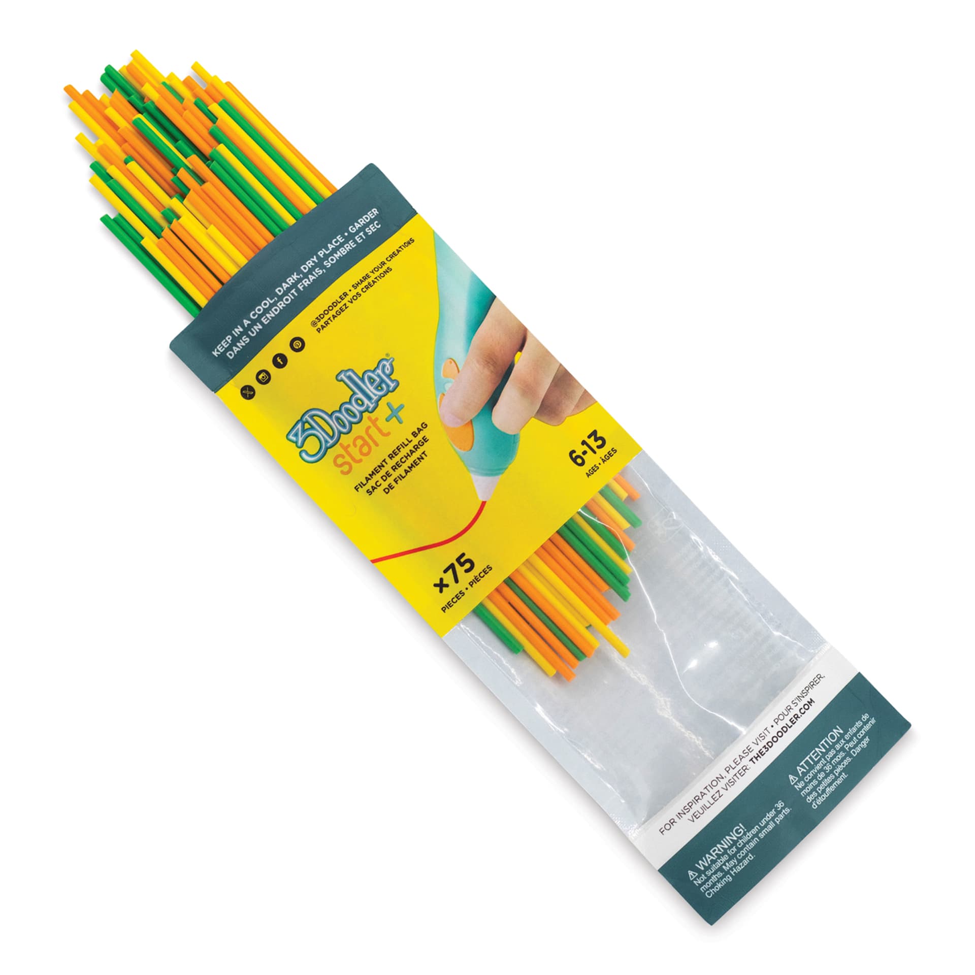 3Doodler Start+ Eco Filament - Garden Blend, Pkg of 75