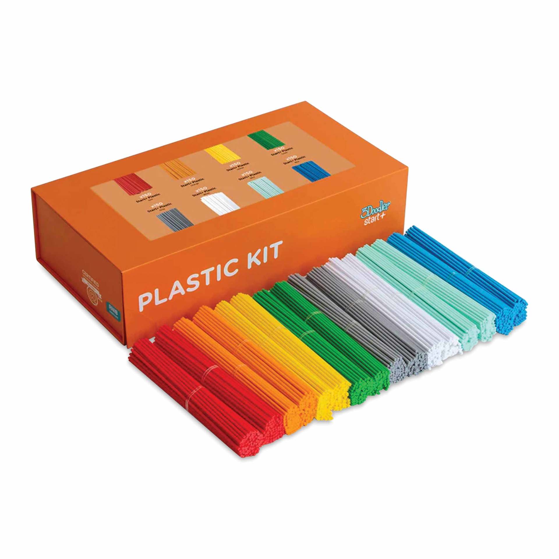 3Doodler EDU Start+ Filament Learning Pack - Pkg of 1200, Assorted Colors showing contents and packaging