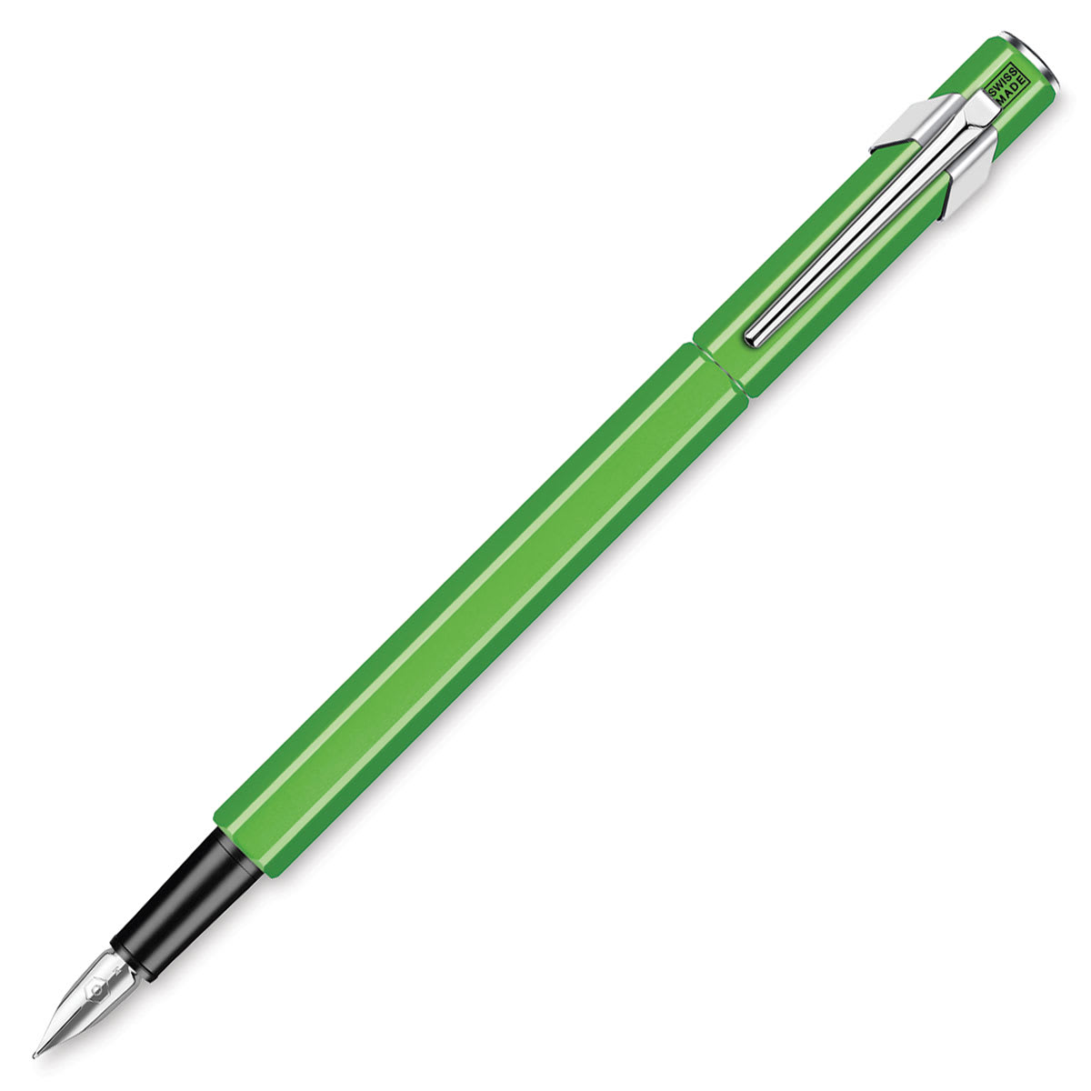 Caran d’Ache 849 Fountain Pen, Fluorescent Green, Medium Nib
