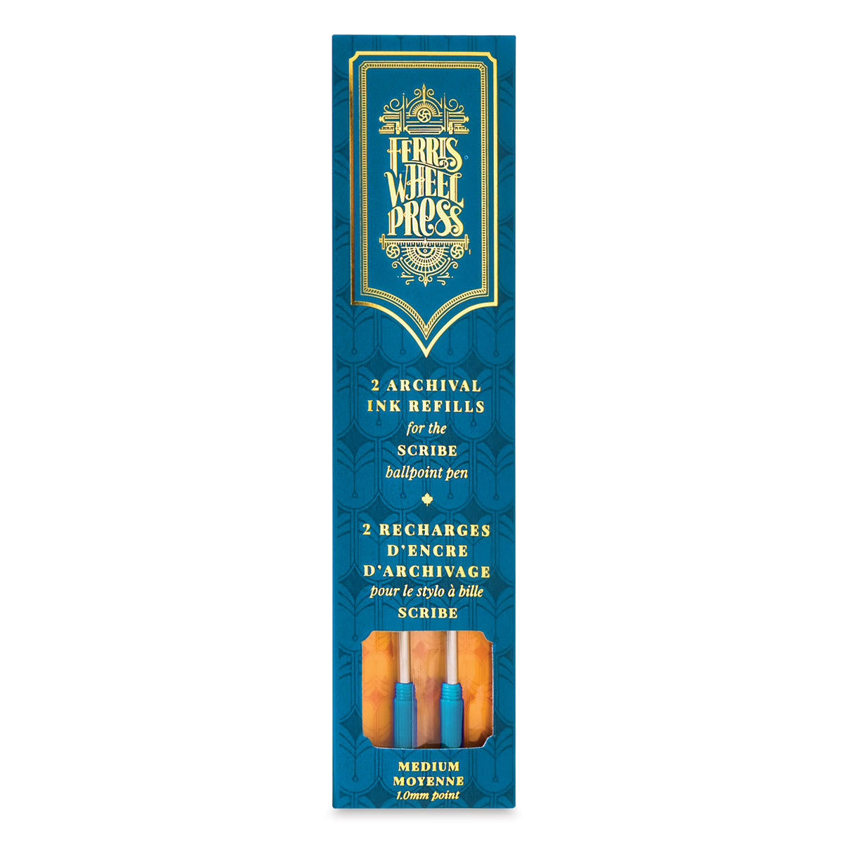 Ferris Wheel Press Scribe Ballpoint Pen Refills - Telltale Teal, Pkg of 2