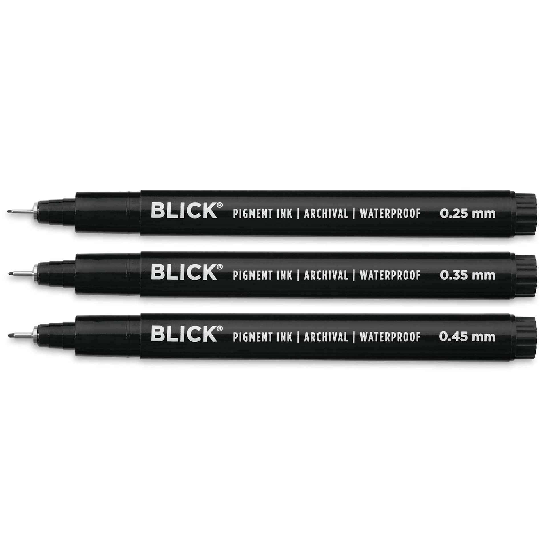 Blick Studio Pigment Liners - Black, Set of 3, Assorted Blick Studio Pigment Liners - Black, Set of 3, Assorted