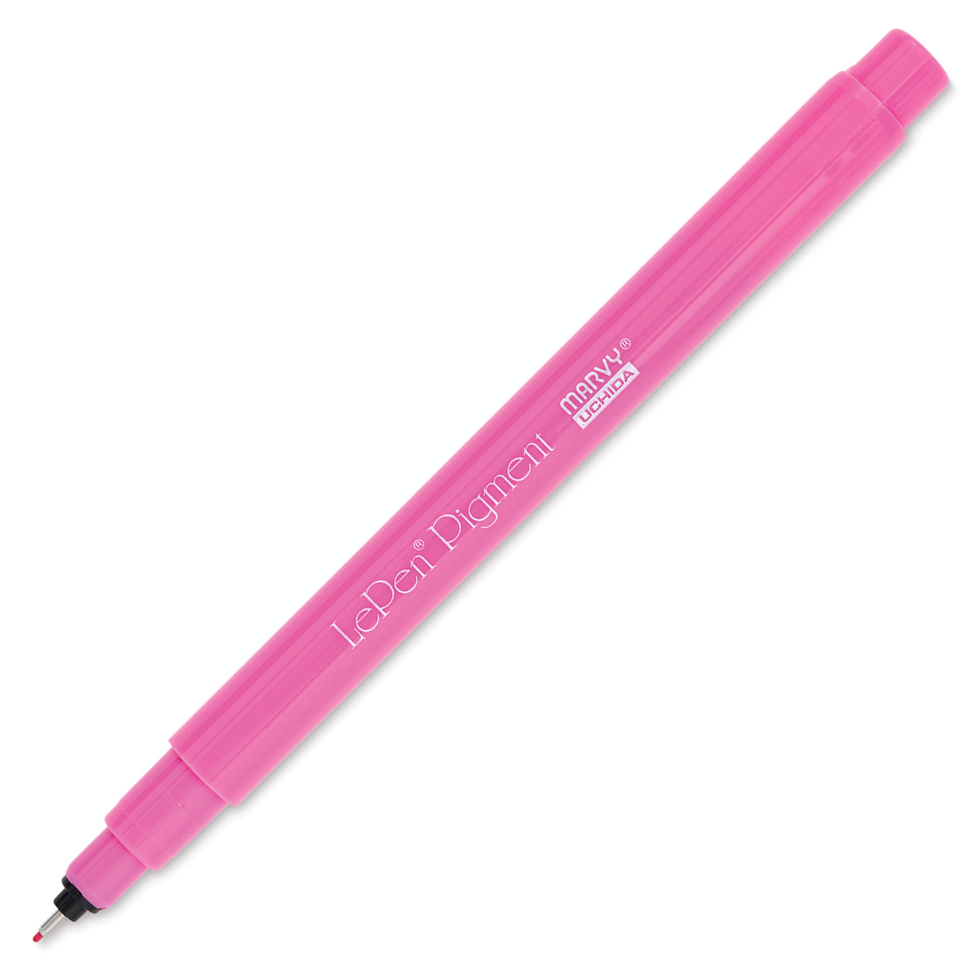 Marvy Uchida LePen Pigment Pen - Pink with cap off