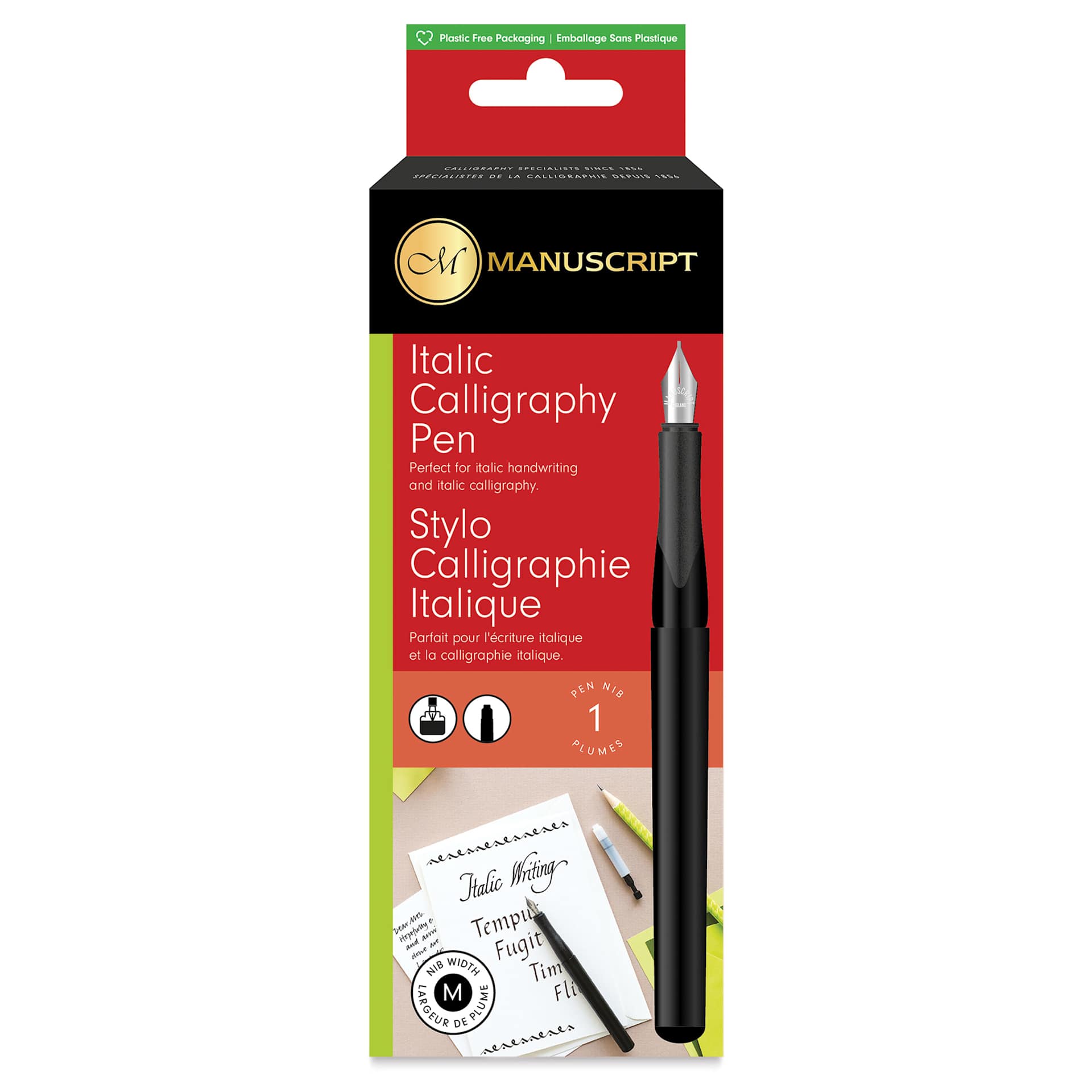 Manuscript Calligraphy Fountain Pen - Italic Set, front of the packaging Manuscript Calligraphy Fountain Pen - Italic Set, front of the packaging