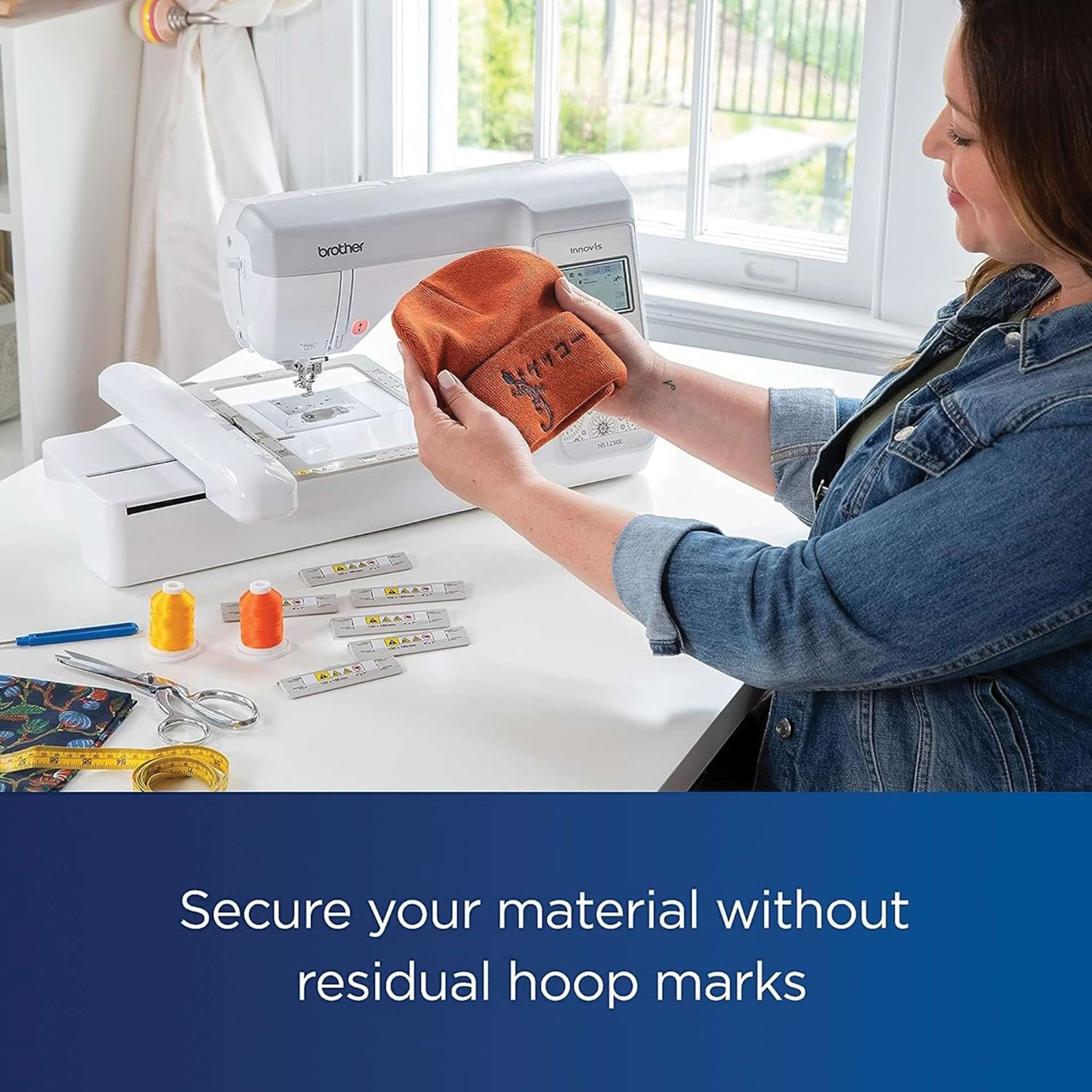 Secure your material without residual hoop marks