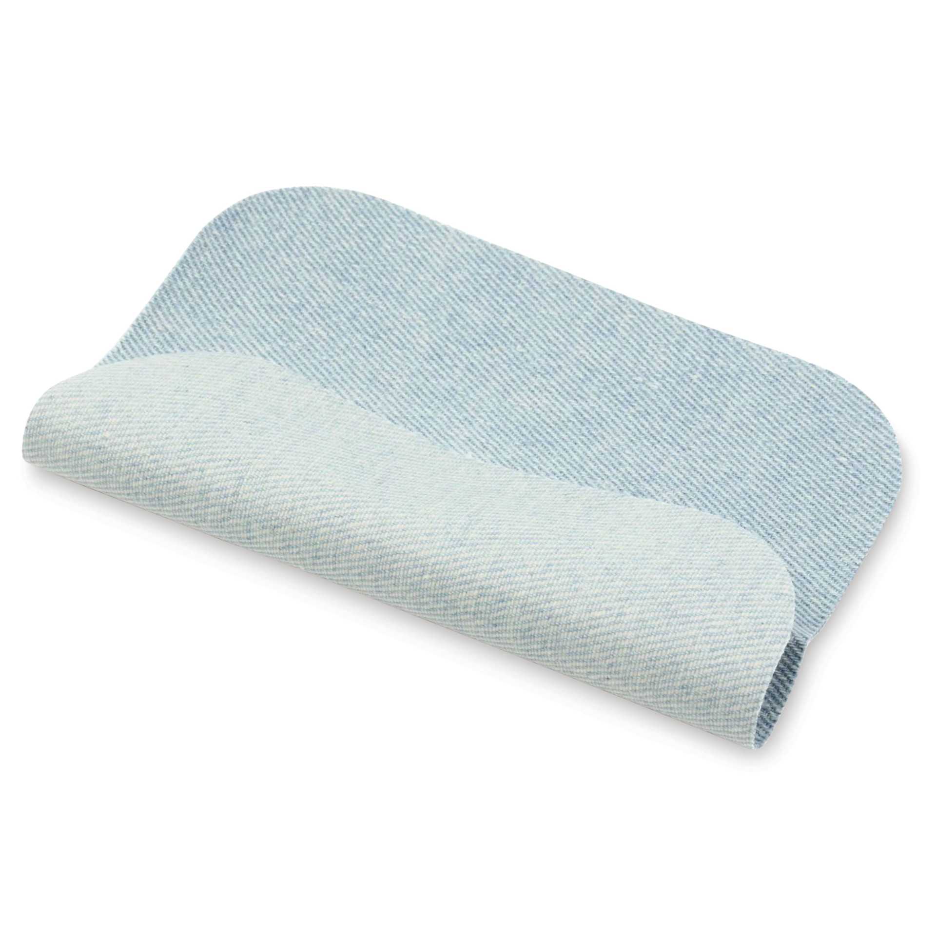 Dritz Denim Iron-on Patches - Pkg of 2, 5" x 5" showing top and bottom of single patch