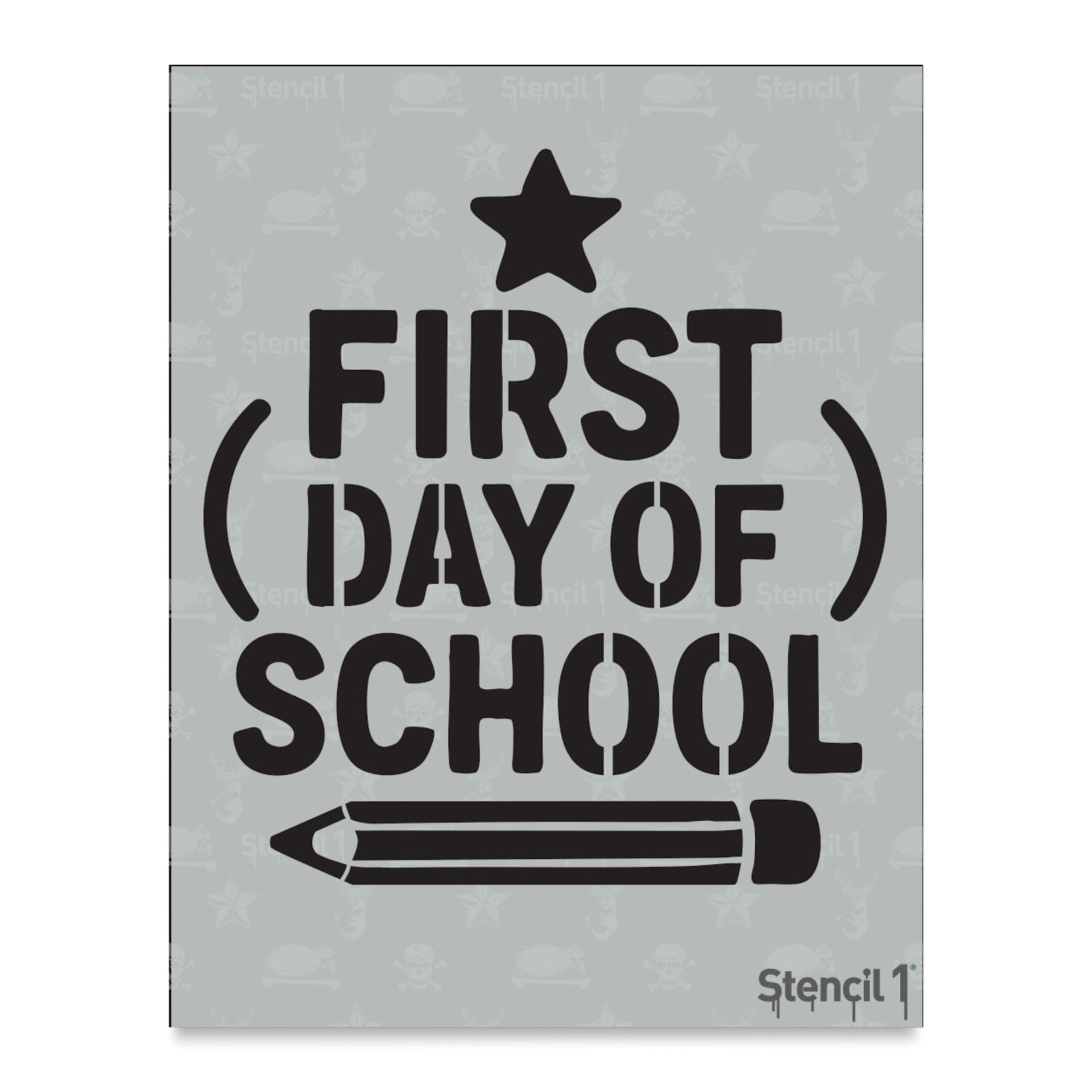 Stencil1 101 School Stencil System, First Day of School
