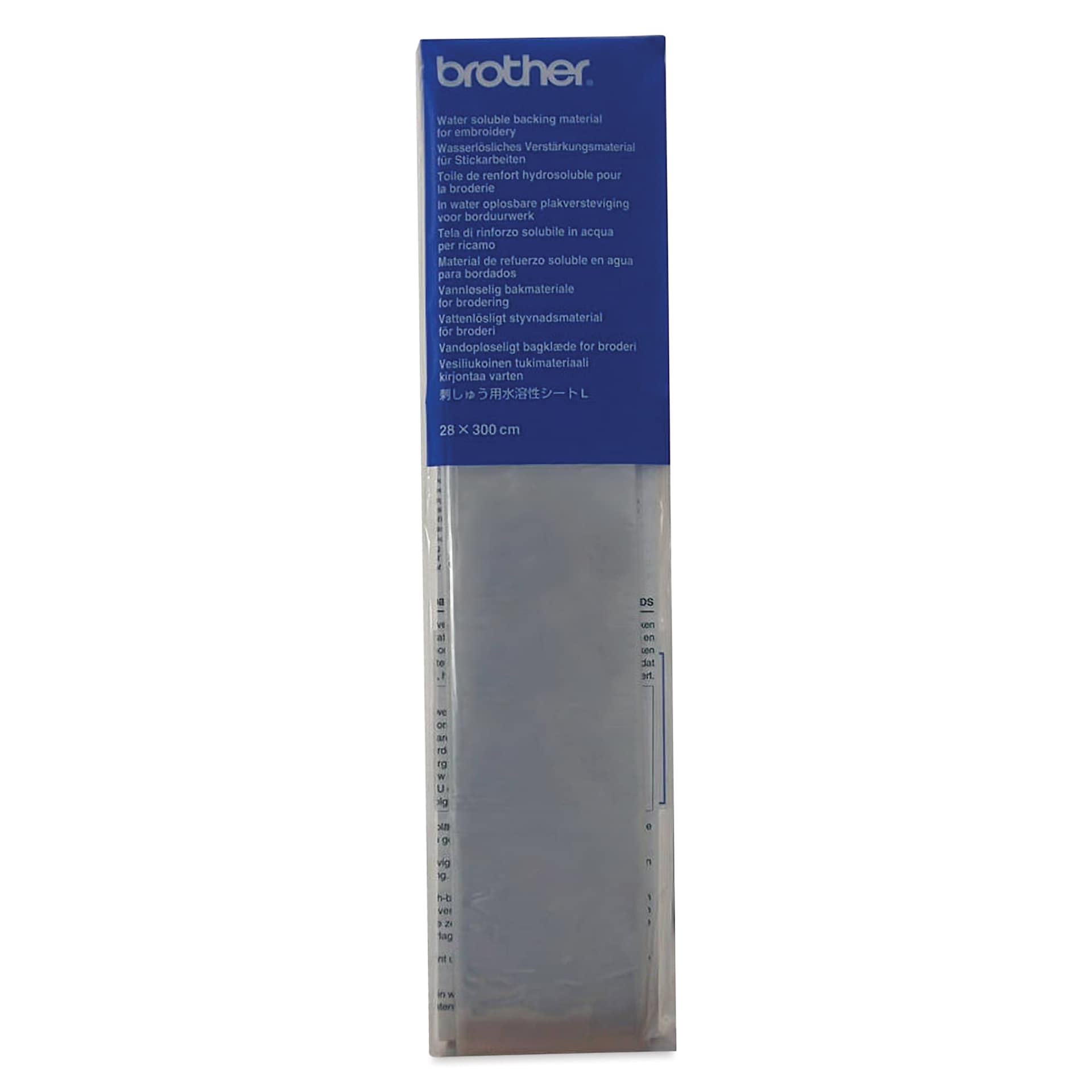 Brother Water Soluble Stabilizer Sheet - 11 ft x 3.2 yds front of packaging
