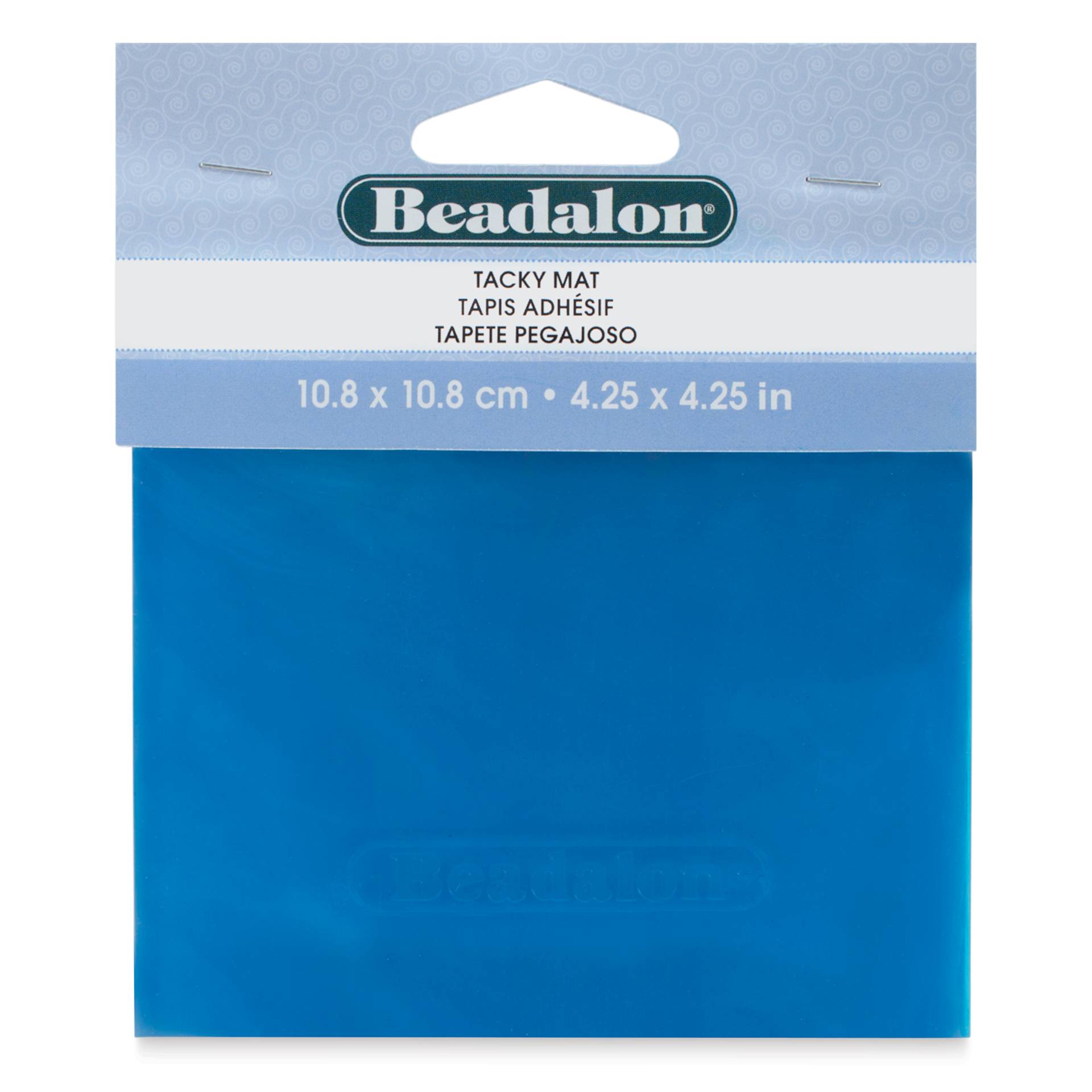 Beadalon Tacky Bead Mat - 4.25" x 4.25" front of packaging