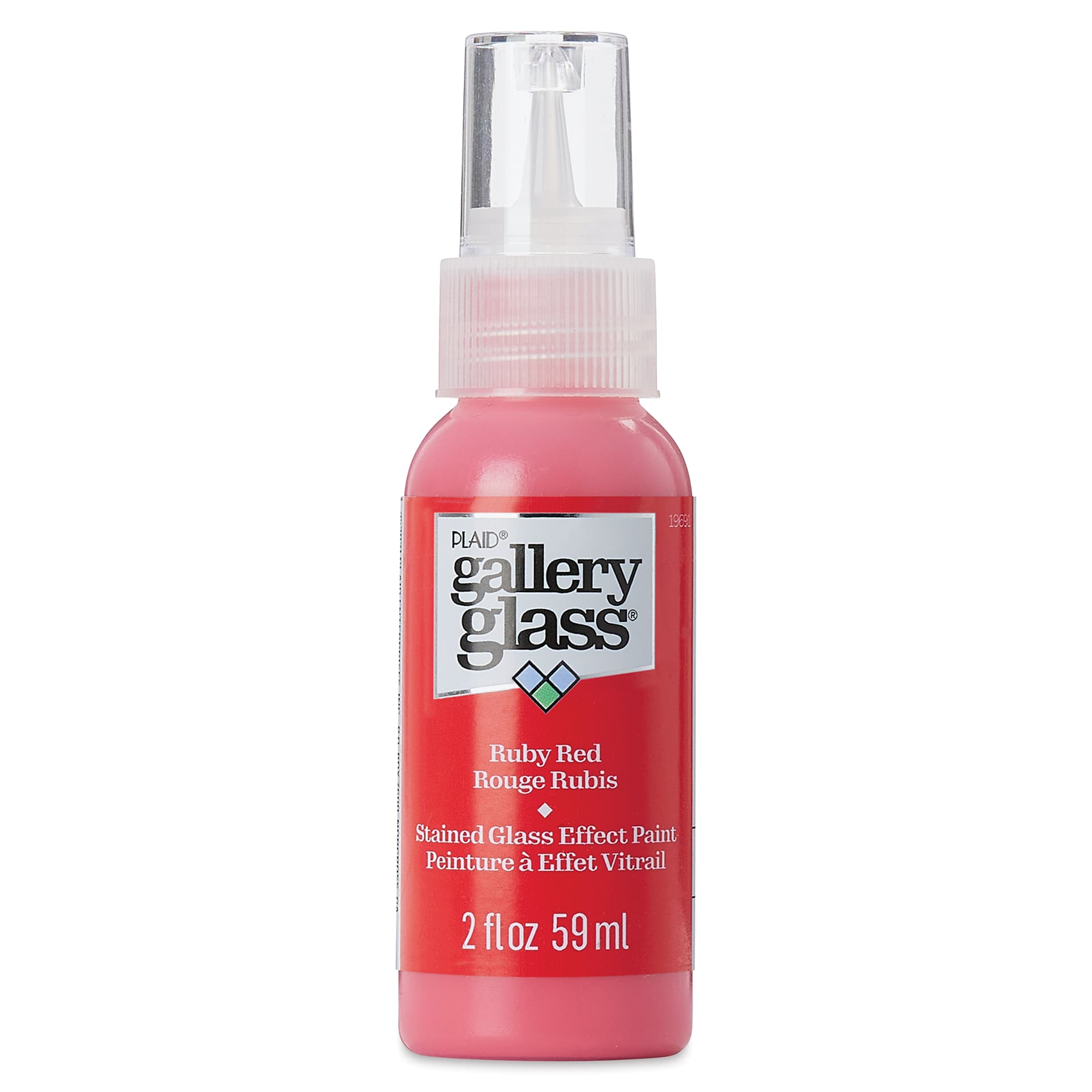 Gallery Glass Paint - Ruby Red, 2 oz (Front of bottle)