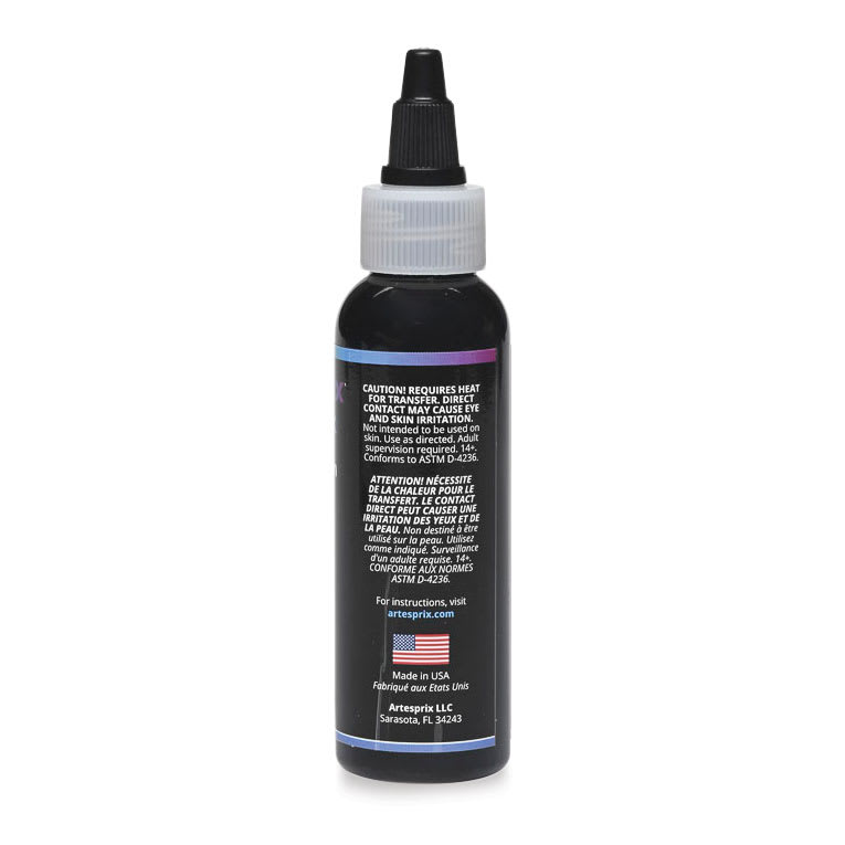Artesprix Sublimation Ink - Blue, 2 oz, side of bottle