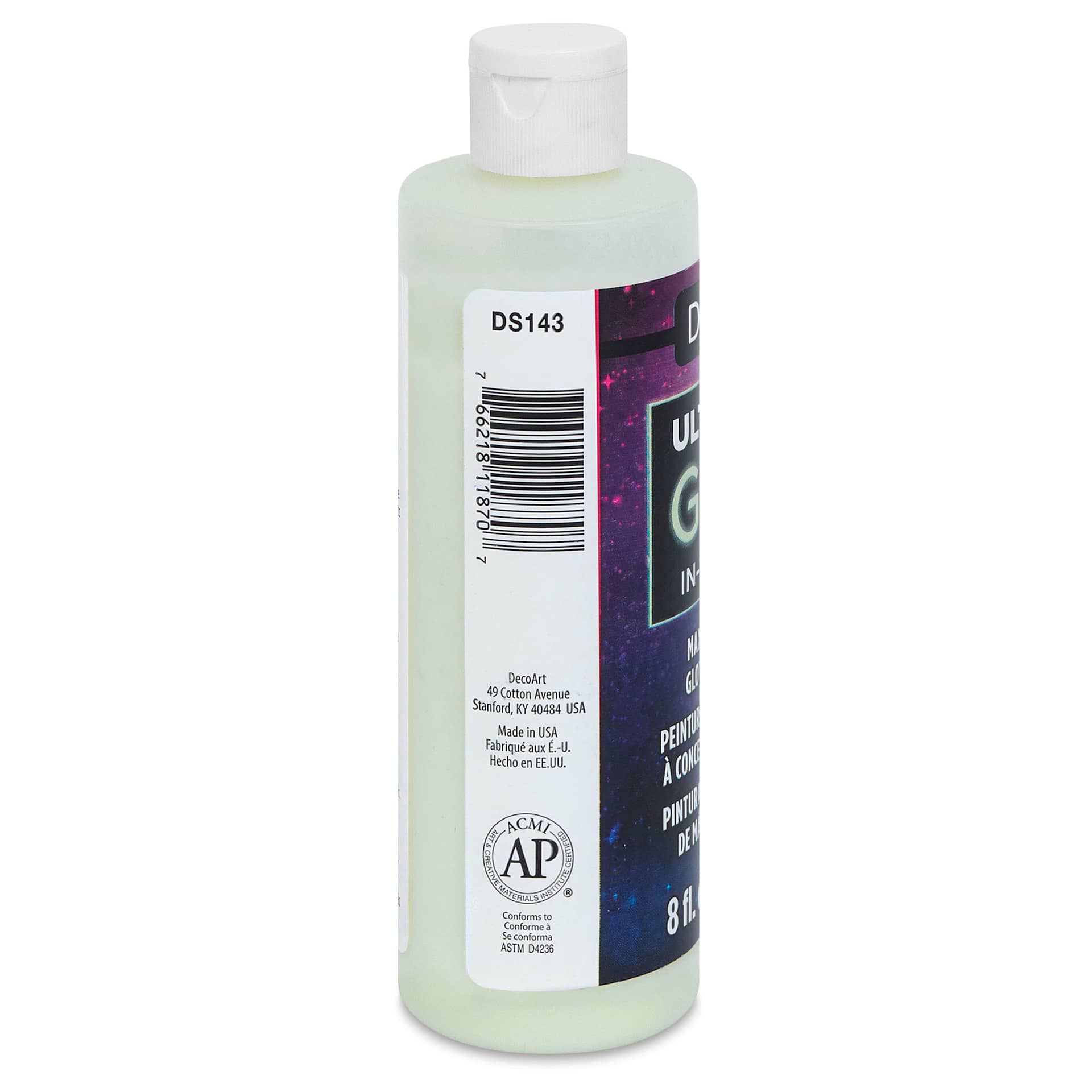 DecoArt Ultimate Glow-in-the-Dark Acrylic Paint - 8 oz left side