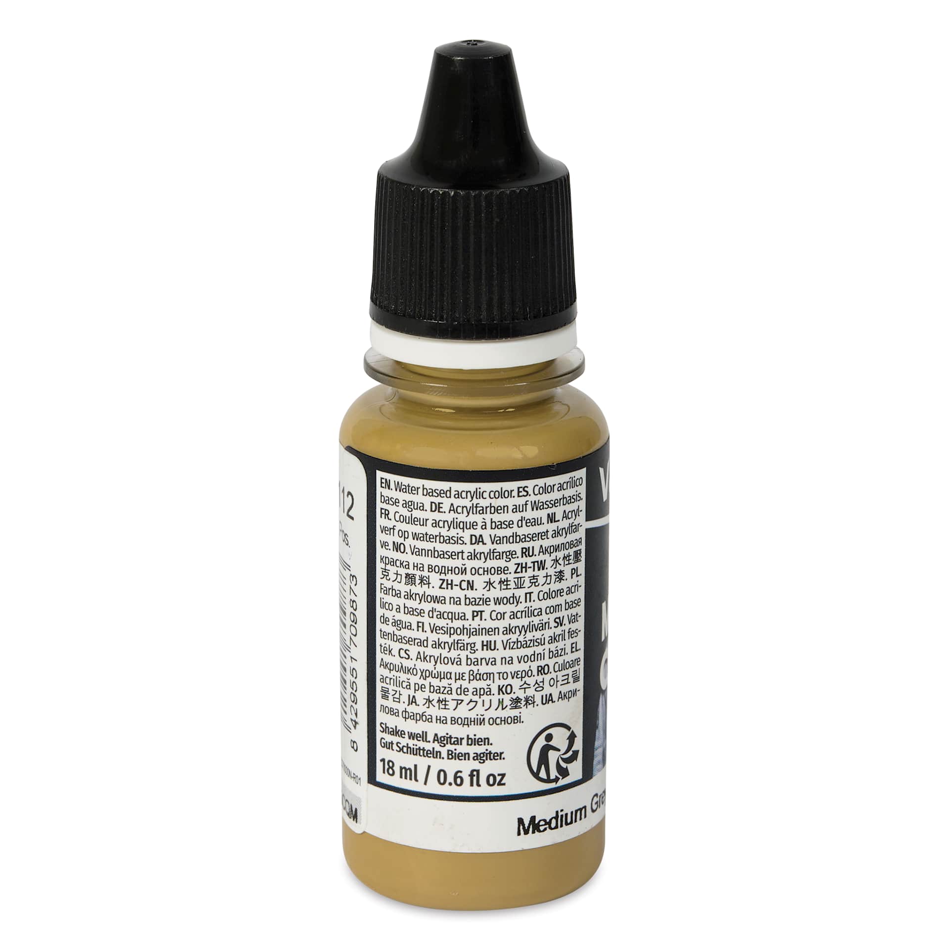 Vallejo Acrylic Model Color Paint - Medium Grey, 18 ml back
