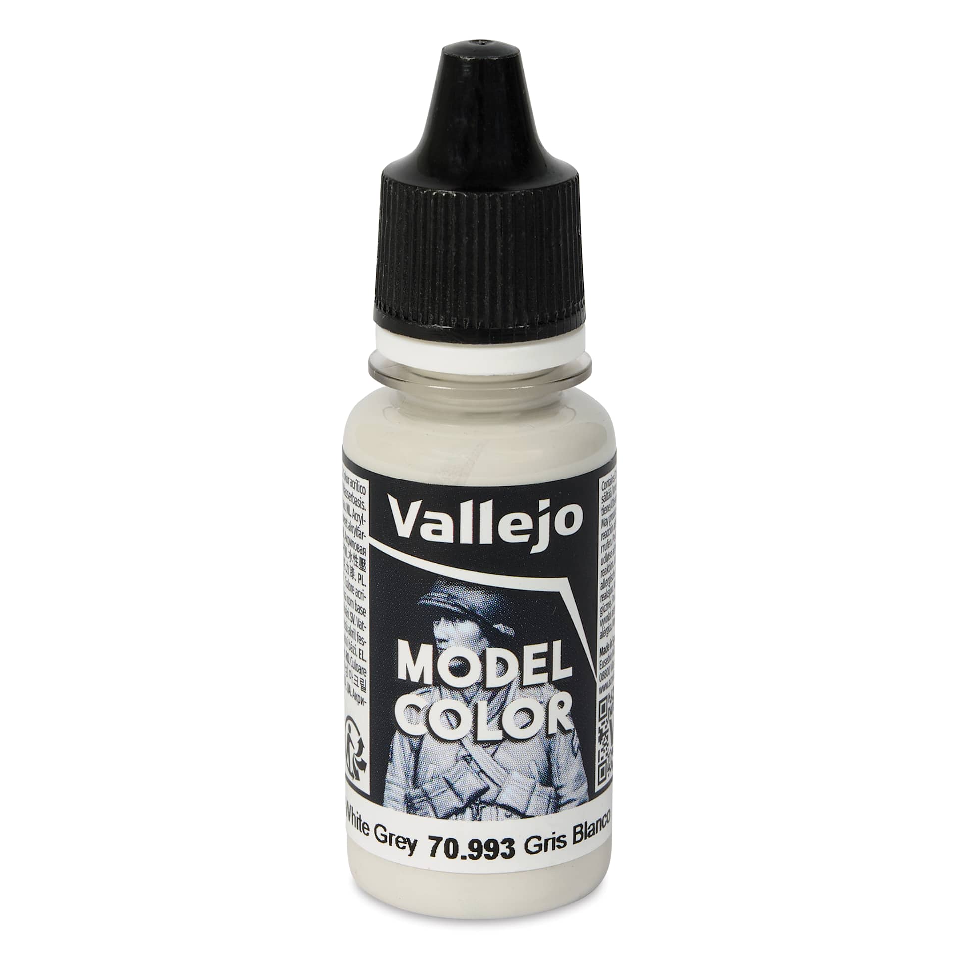 Vallejo Acrylic Model Color Paint - White Grey, 18 ml