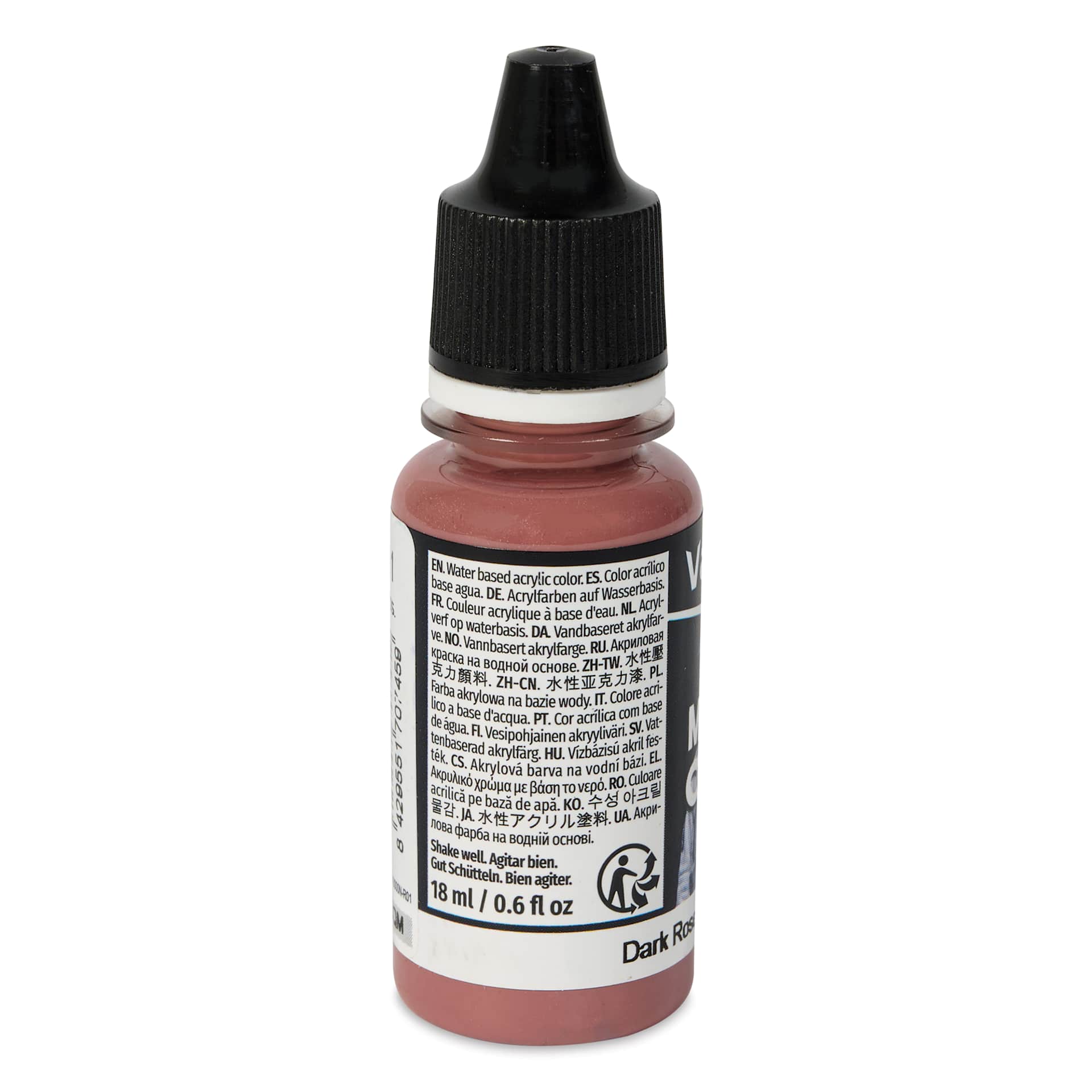 Vallejo Acrylic Model Color Paint - Dark Rose, 18 ml back