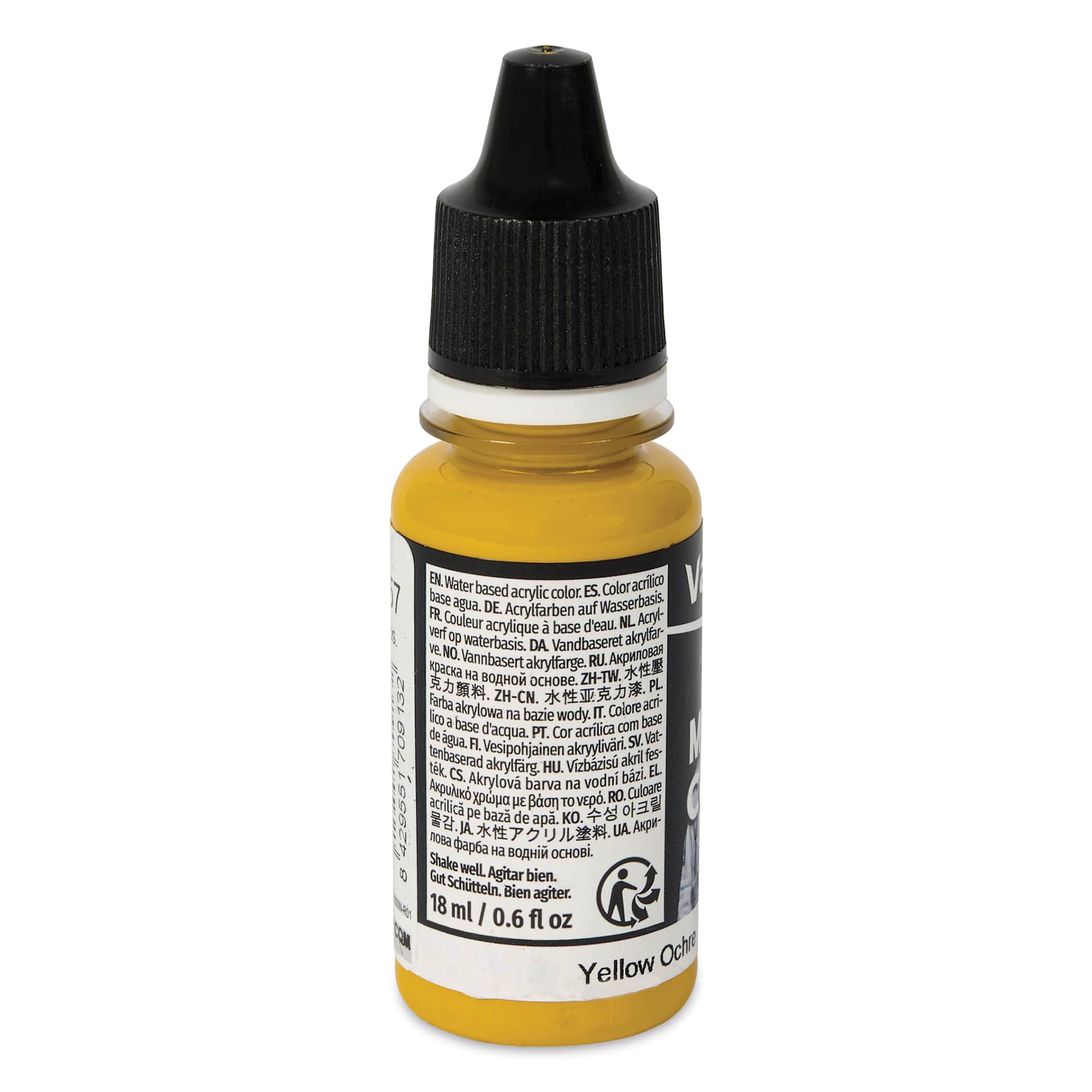 Vallejo Acrylic Model Color Paint - Yellow Ochre, 18 ml back
