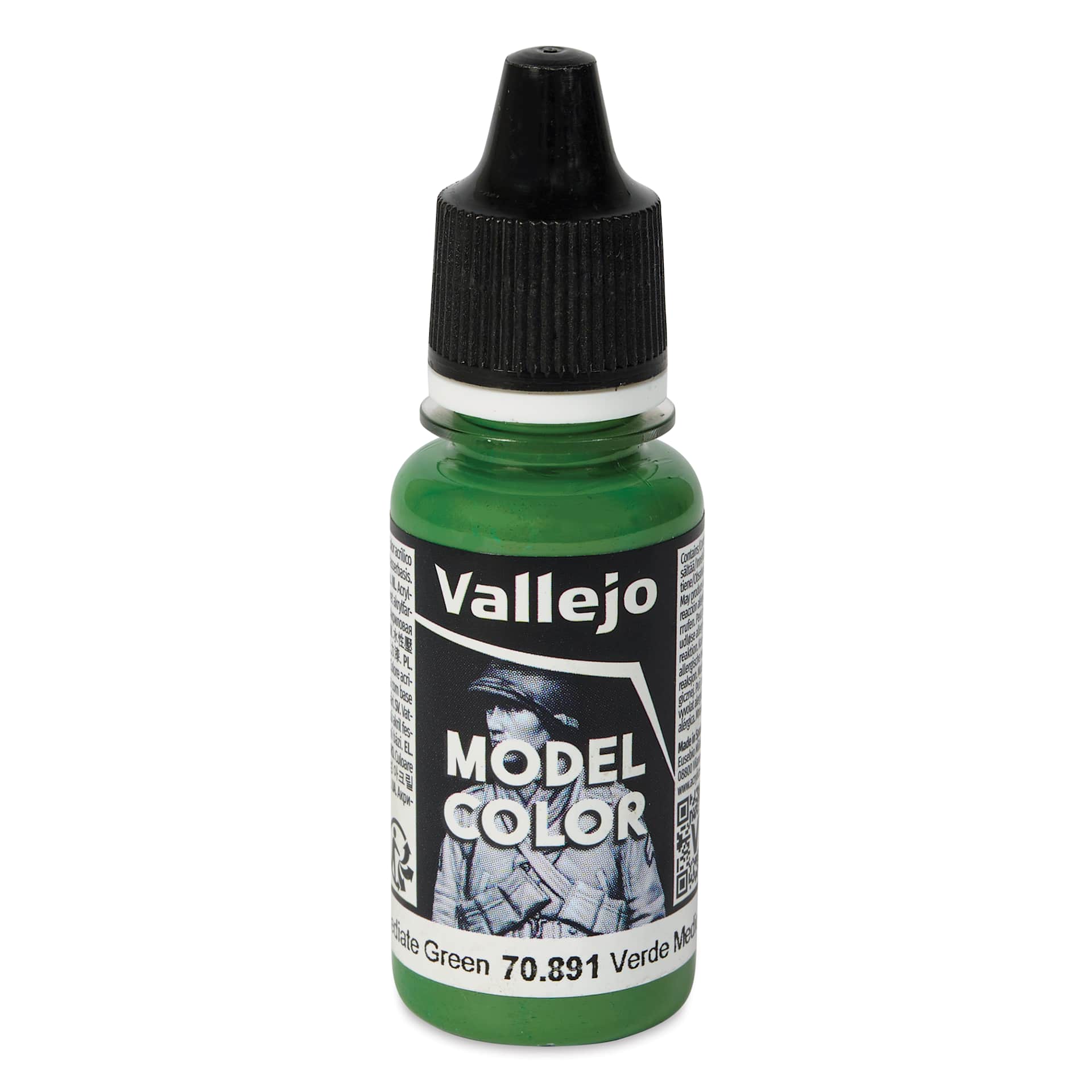 Vallejo Acrylic Model Color Paint - Intermediate Green, 18 ml