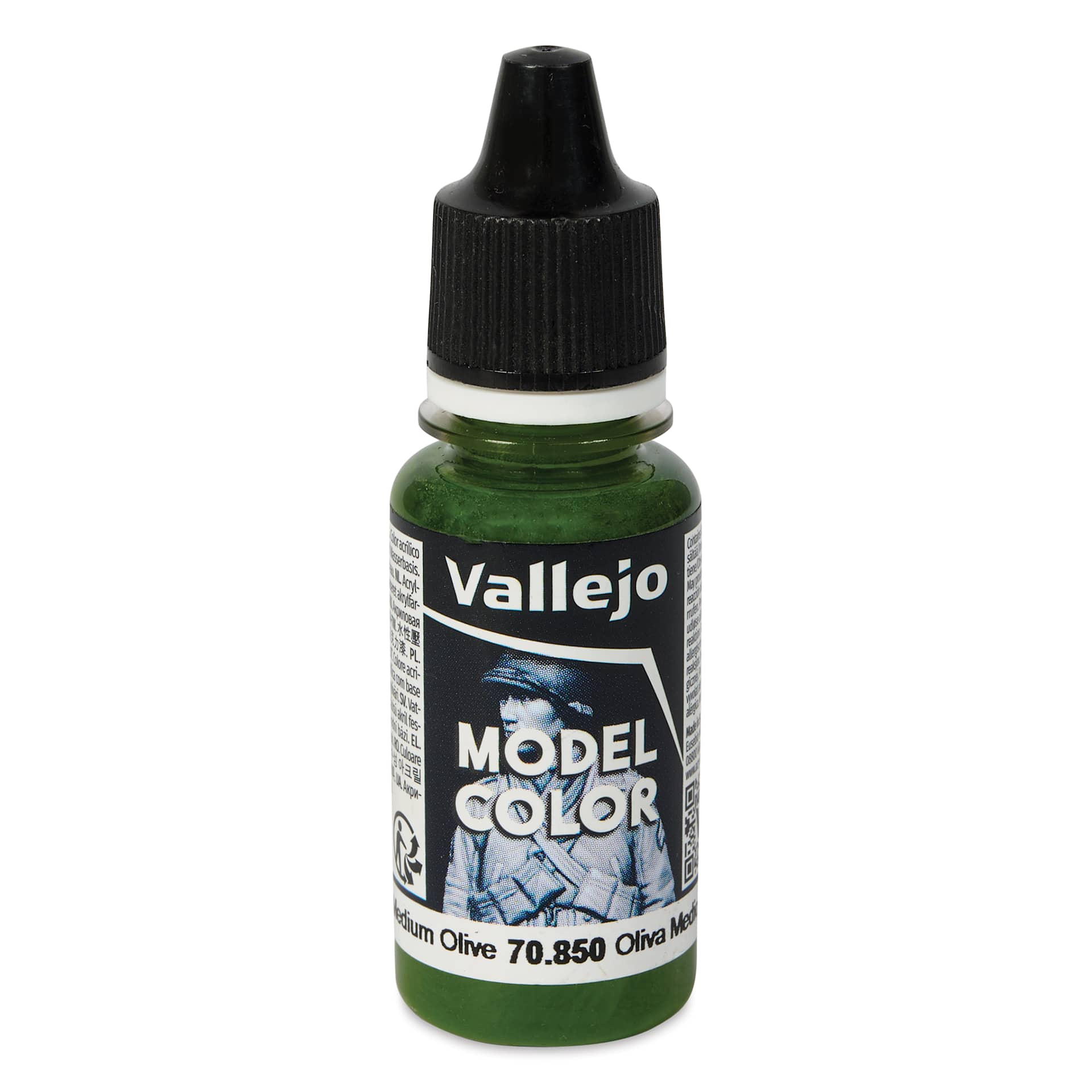 Vallejo Acrylic Model Color Paint - Medium Olive, 18 ml