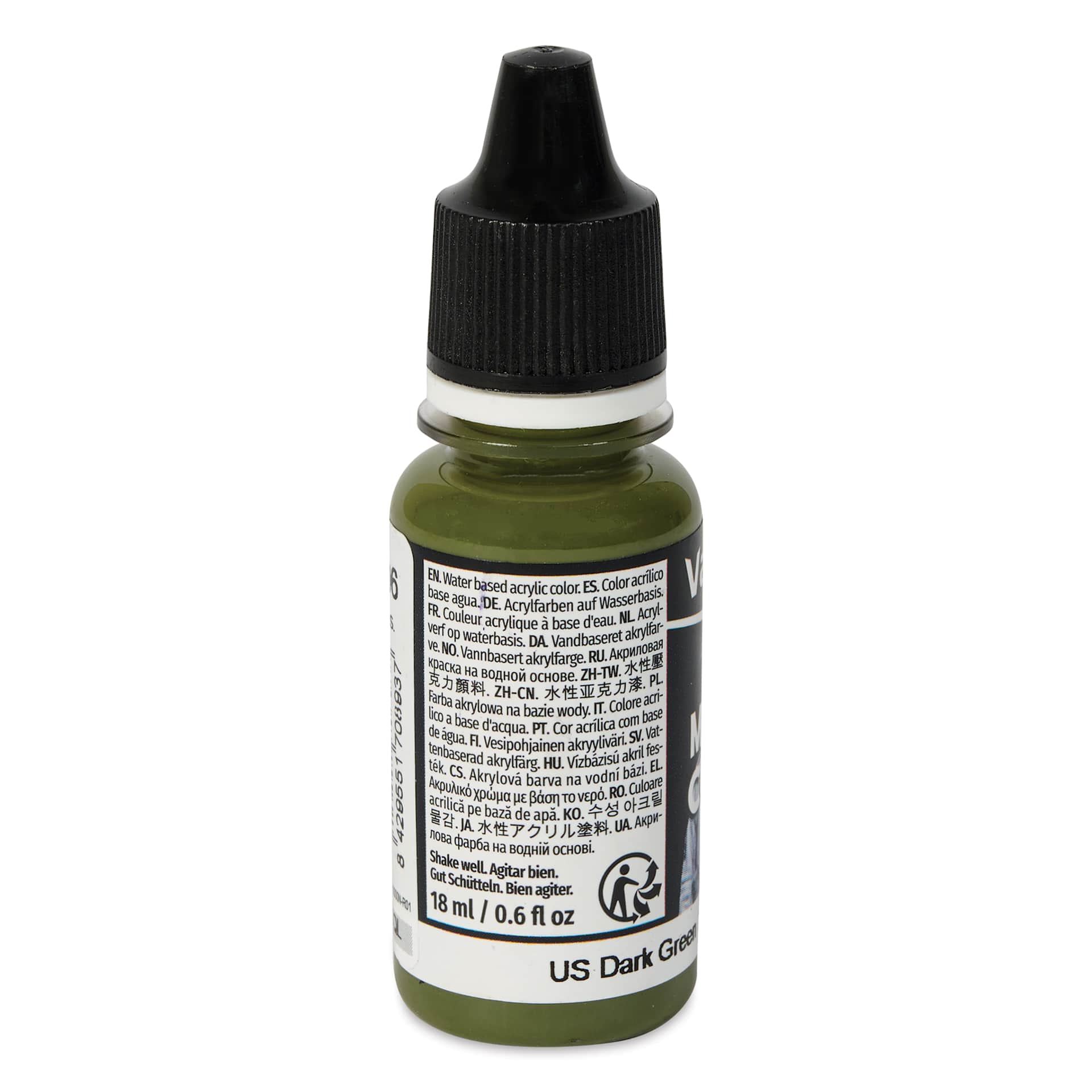 Vallejo Acrylic Model Color Paint - US Dark Green, 18 ml back