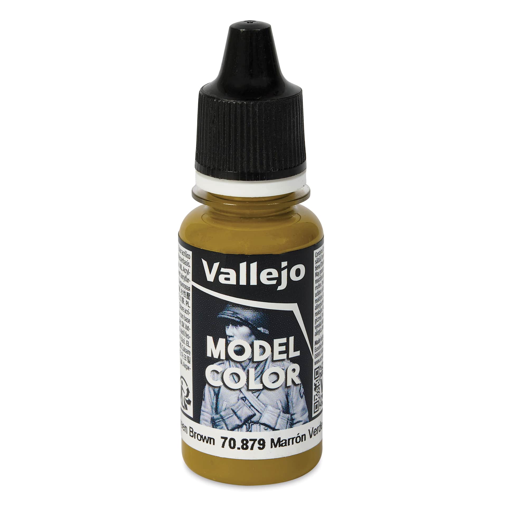 Vallejo Acrylic Model Color Paint - Green Brown, 18 ml