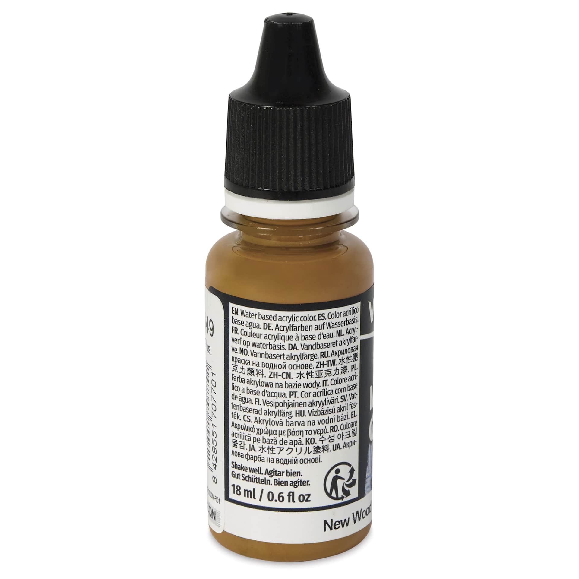 Vallejo Acrylic Model Color Paint - New Wood, 18 ml back