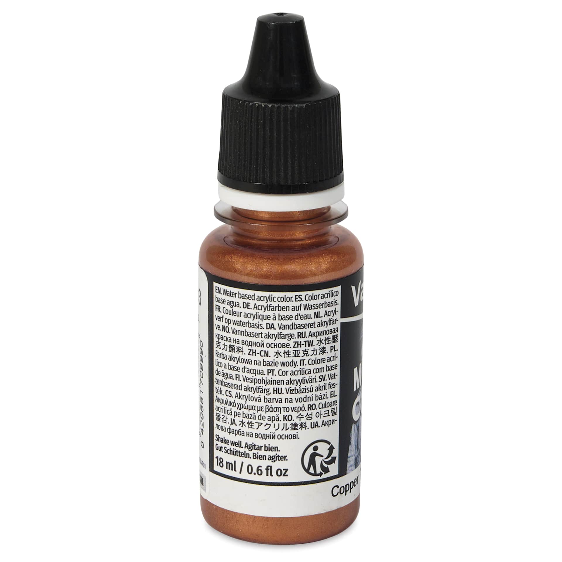 Vallejo Acrylic Model Color Paint - Copper, 18 ml back