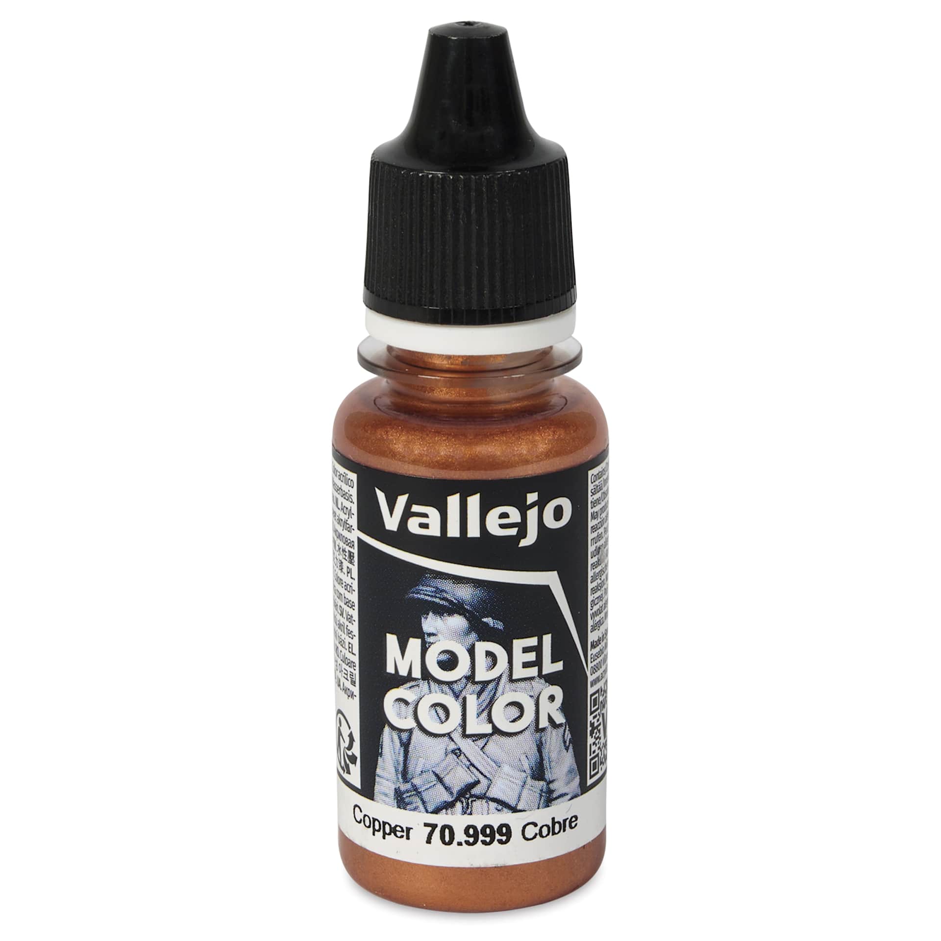 Vallejo Acrylic Model Color Paint - Copper, 18 ml