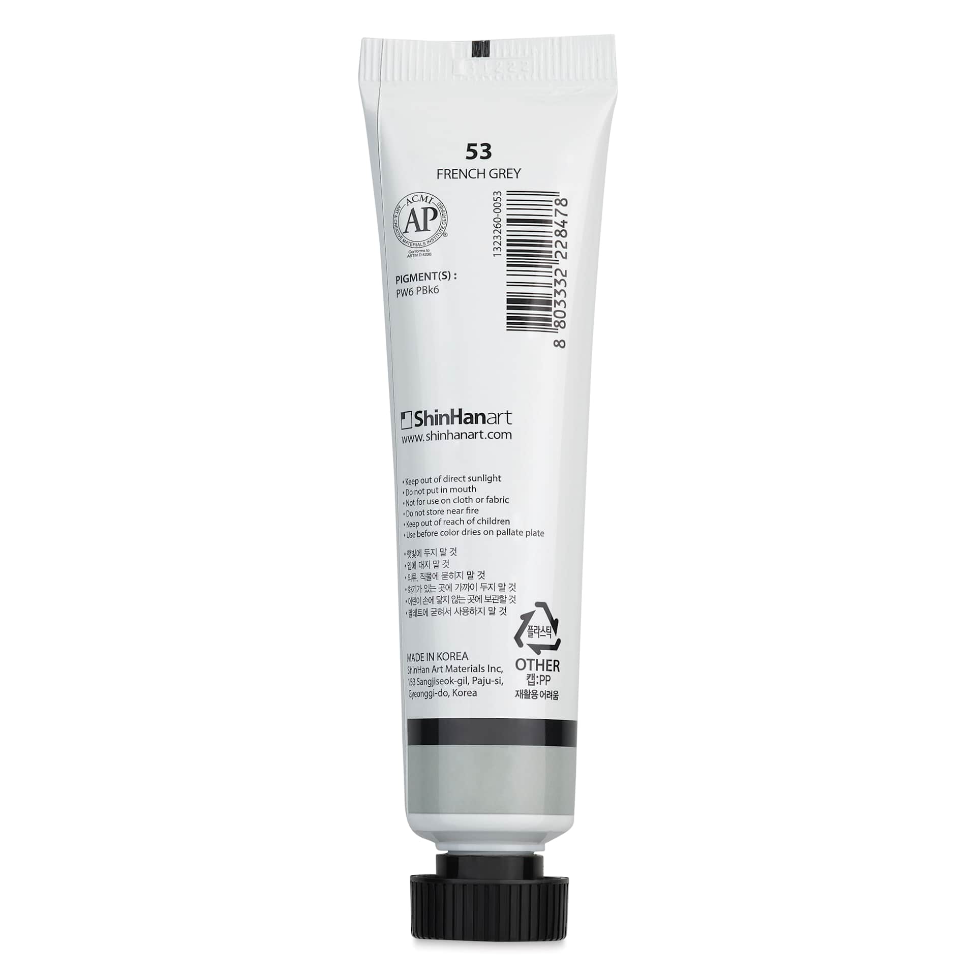 ShinHan Professional Poster Color Paint - French Grey, 40 ml back