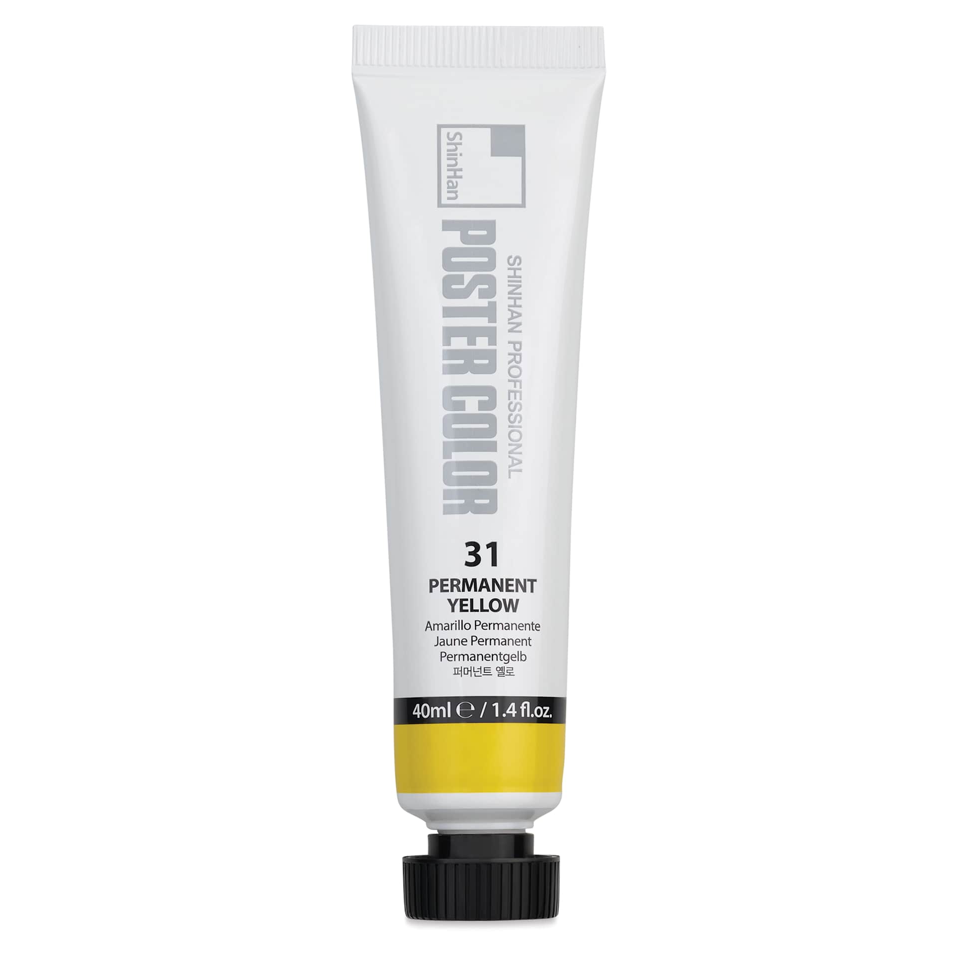 ShinHan Professional Poster Color Paint - Permanent Yellow, 40 ml
