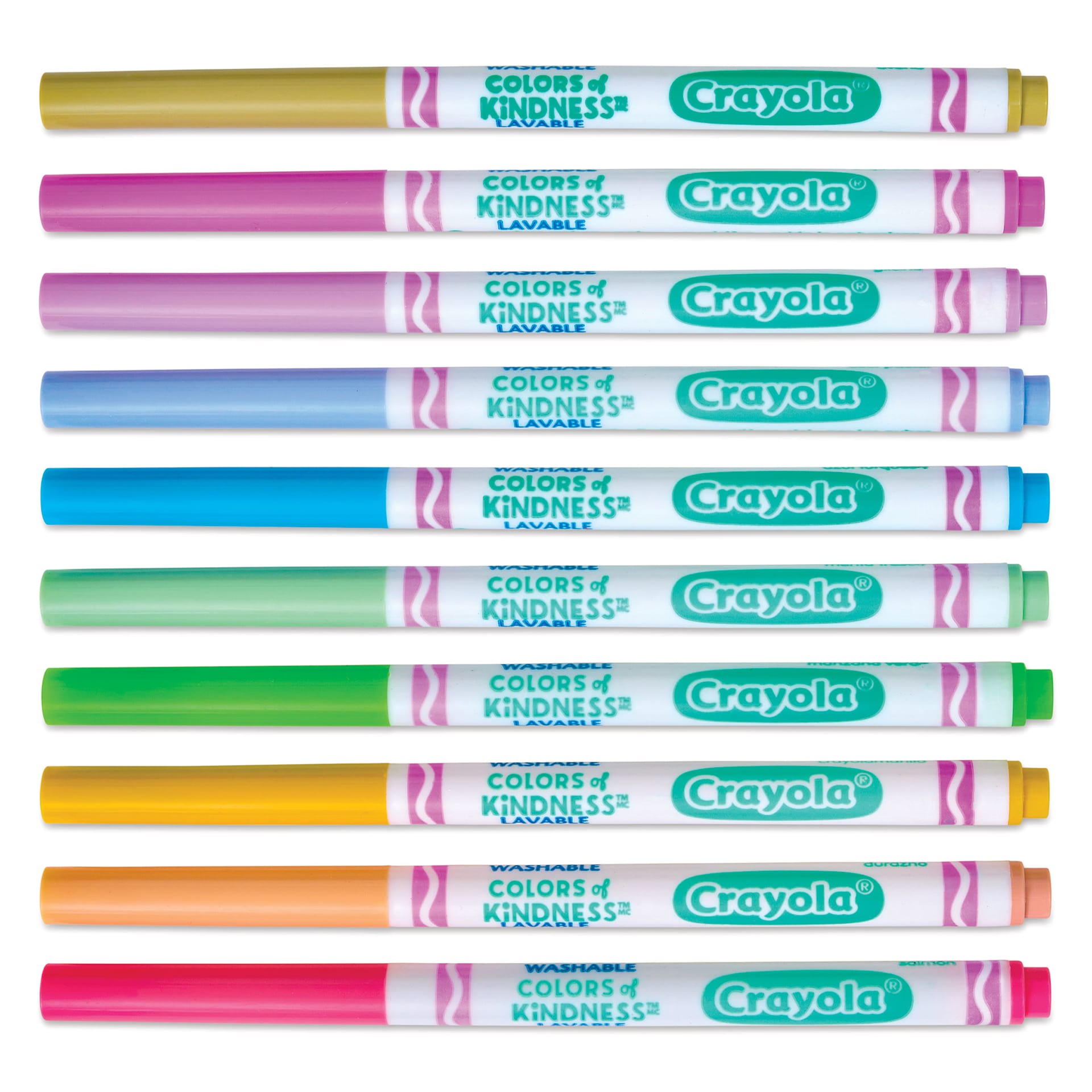 Crayola Ultra-Clean Washable Marker Set - Colors of Kindness, Fine