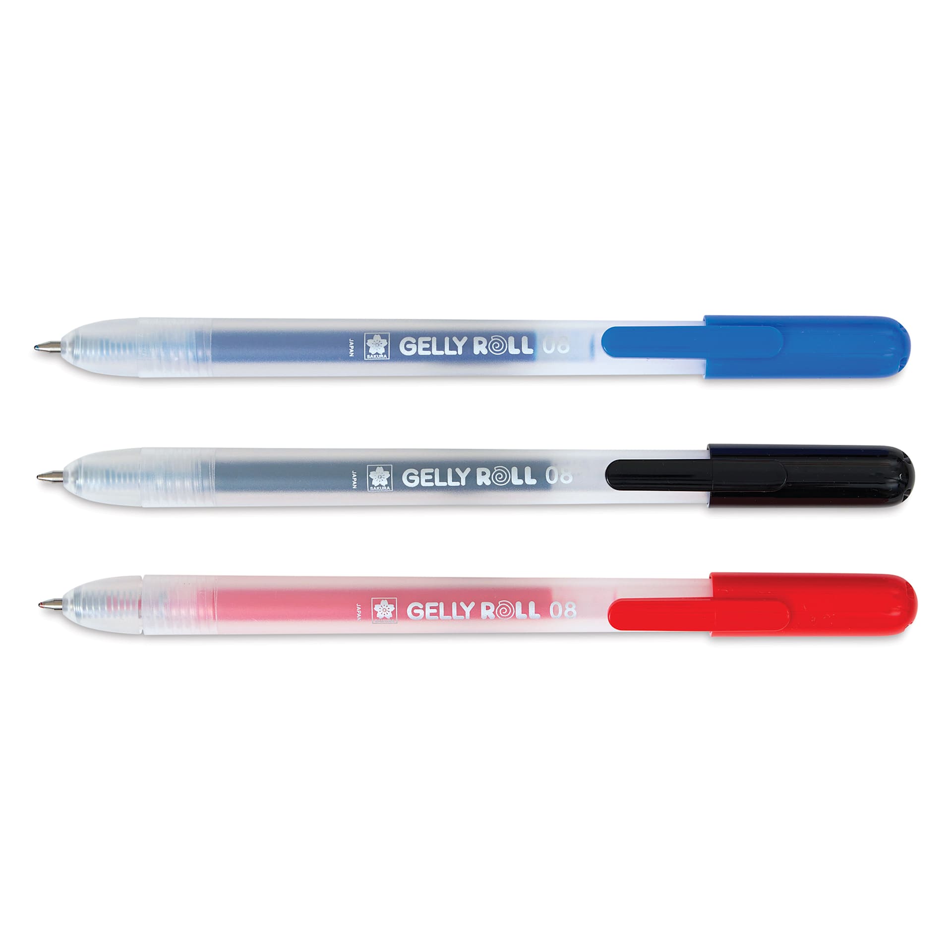 Sakura Gelly Roll Retractable Classic Pens - Set of 3, out of packaging with tip unretracted
