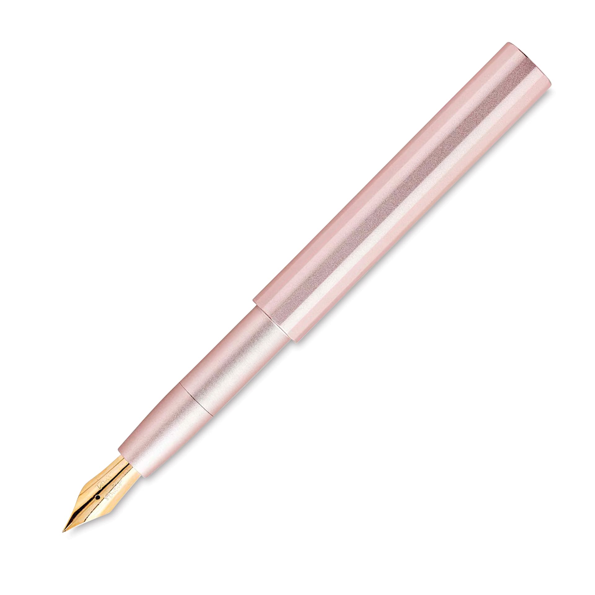 Tom's Studio Pocket Fountain Pen - Blush, Fine Nib, uncapped